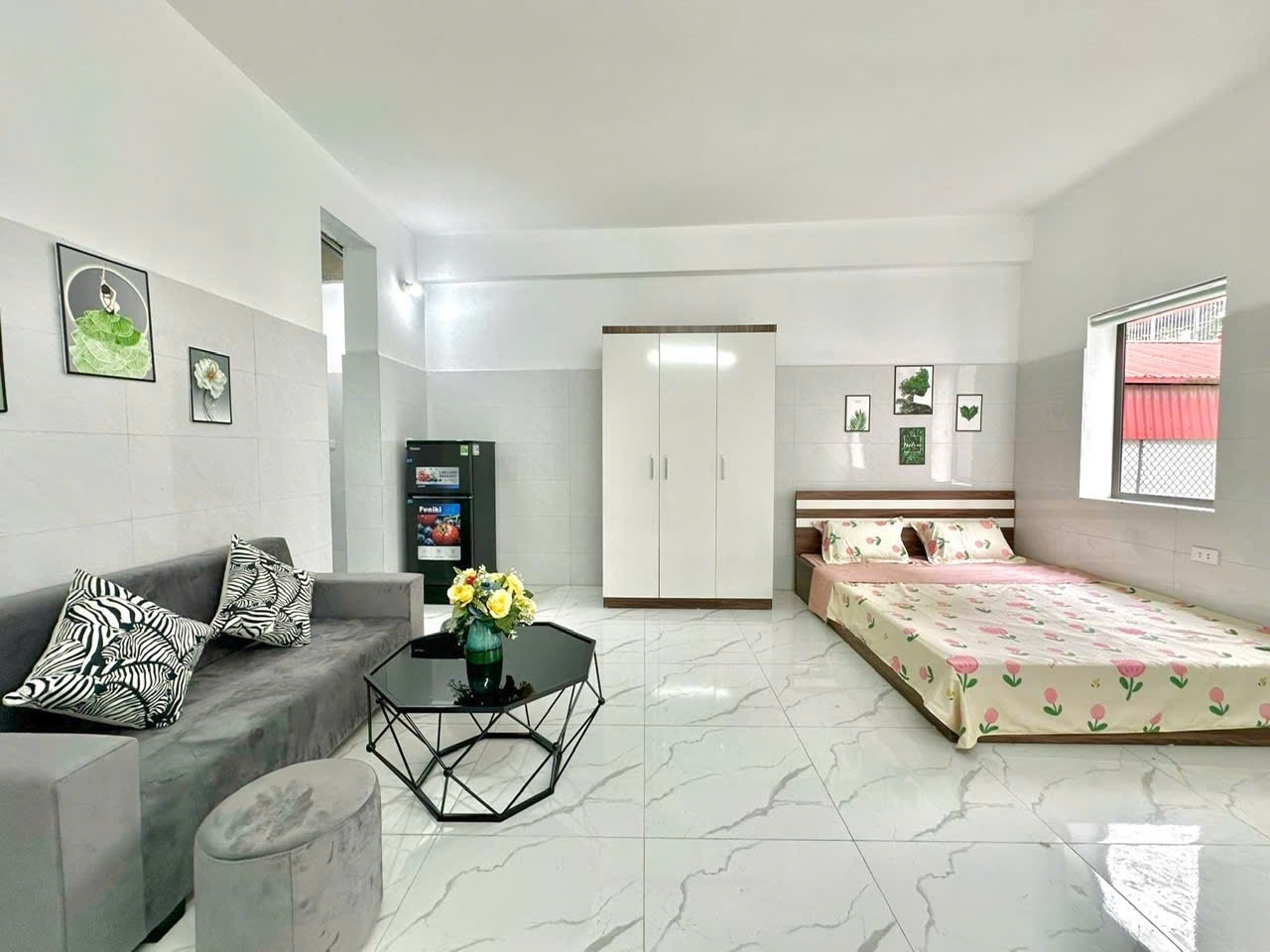 Phòng trọ Studio 30m2 tại Timehouse 2 Kiều Mai - Bắc Từ Liêm - Phòng khách