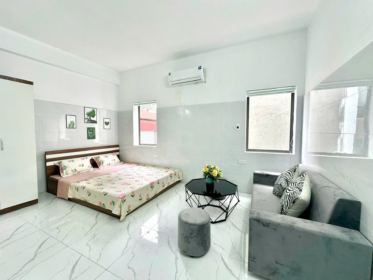 Phòng trọ Studio 30m2 tại Timehouse 2 Kiều Mai - Bắc Từ Liêm - Phòng ngủ