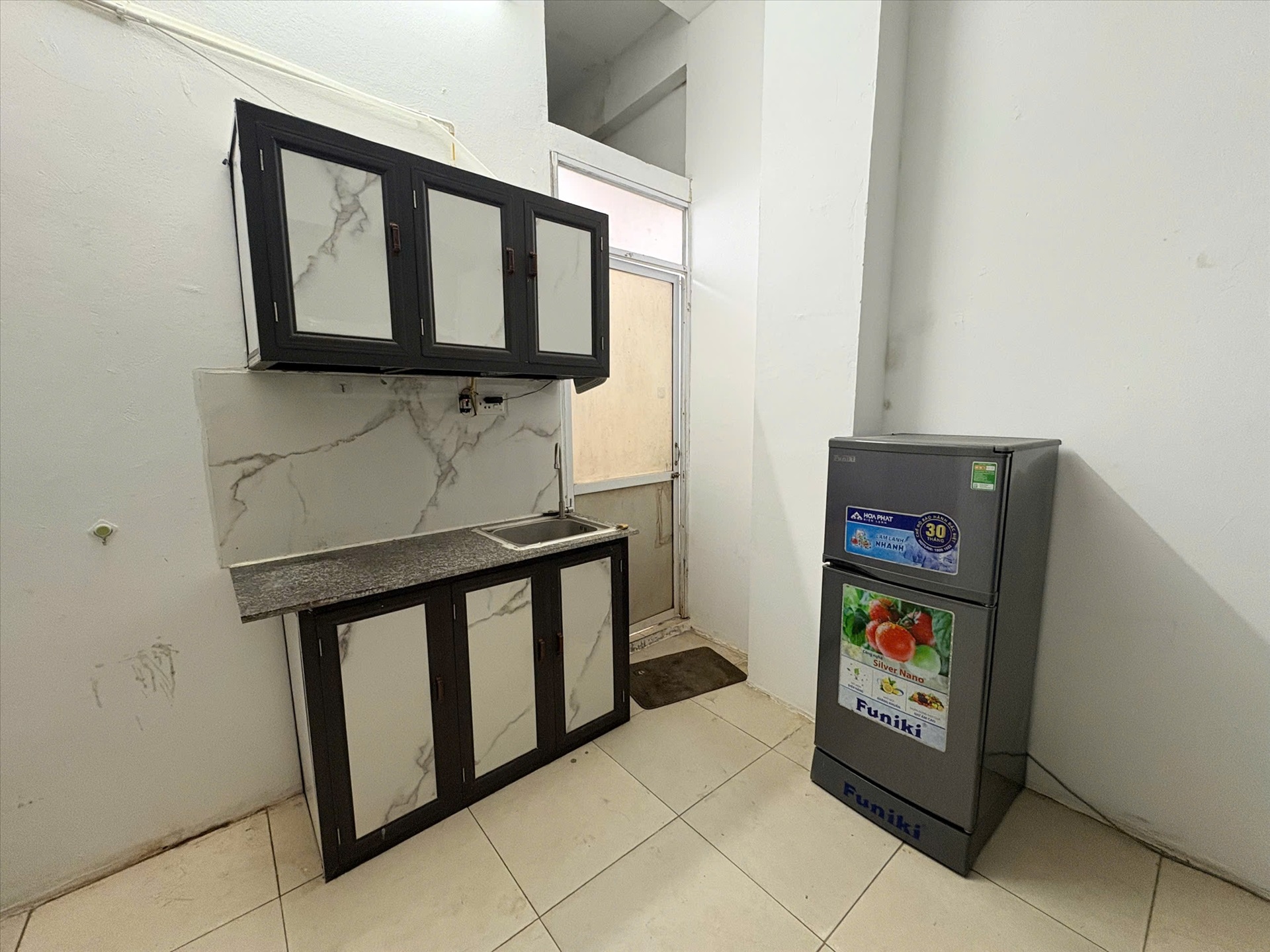 Phòng trọ Studio 25m2 tại Time House Chùa Láng - Đống Đa - Phòng bếp