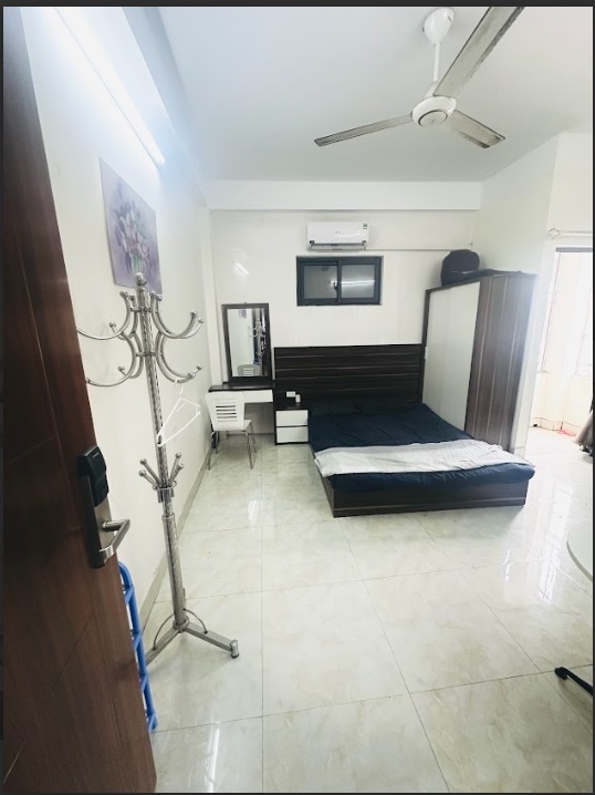 Phòng trọ Studio 25m2 tại Friends Team Mễ Trì Hạ - Nam Từ Liêm - Phòng ngủ