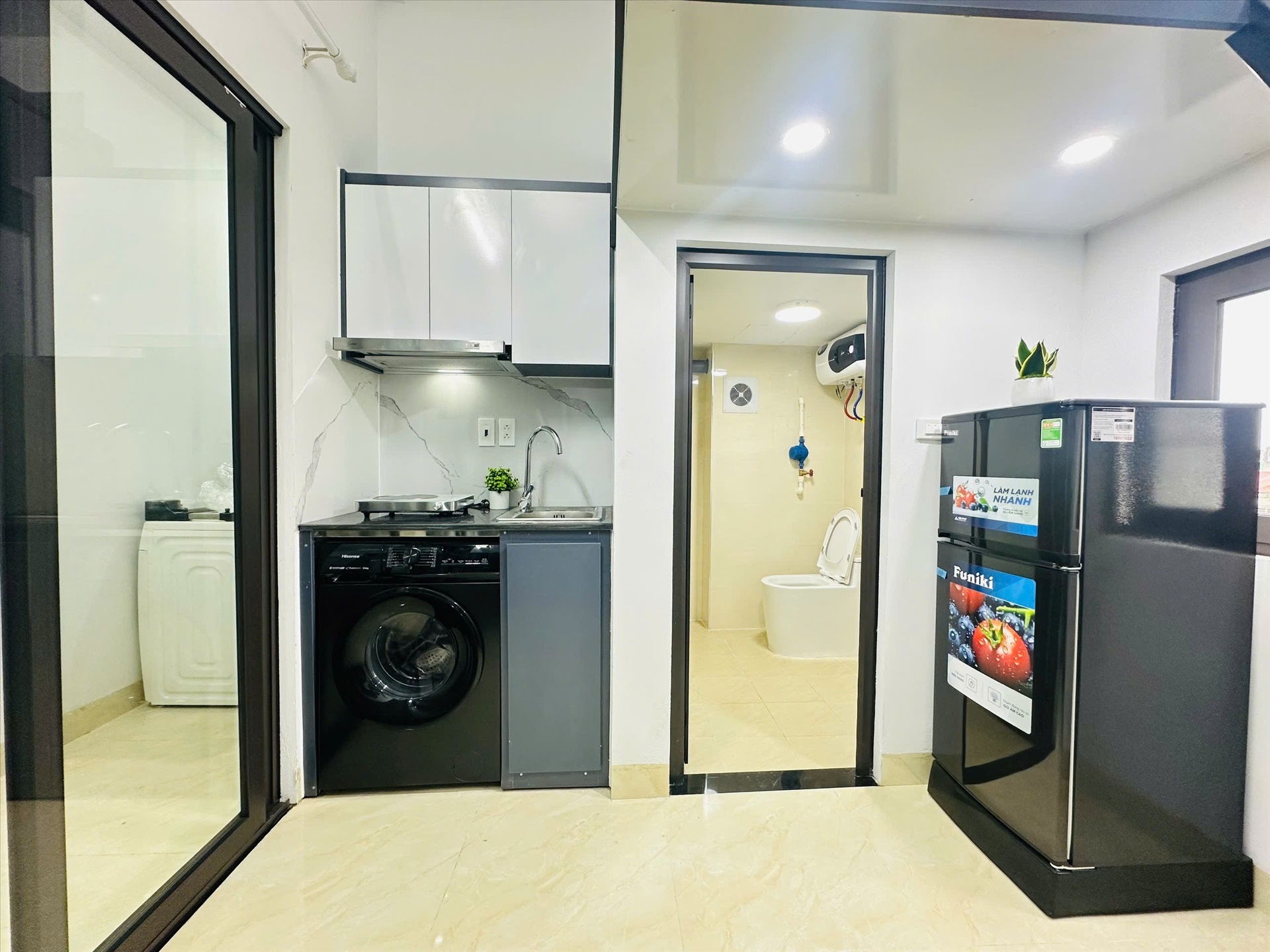 Phòng trọ Studio 20m2 tại NV Home Xã Đàn - Đống Đa - Phòng bếp