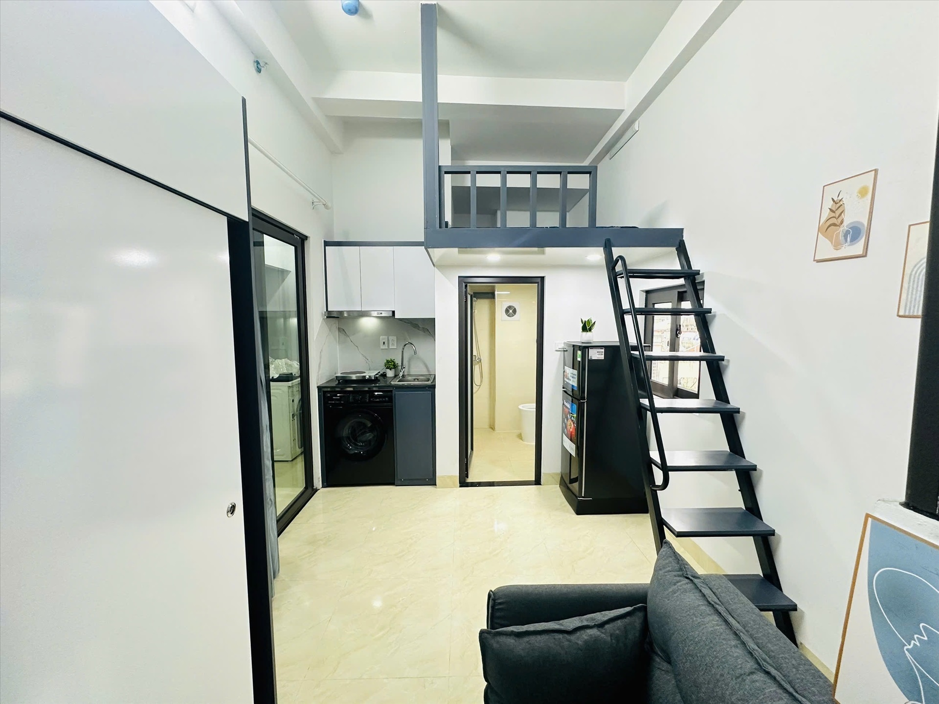 Phòng trọ Studio 20m2 tại NV Home Xã Đàn - Đống Đa - Phòng bếp