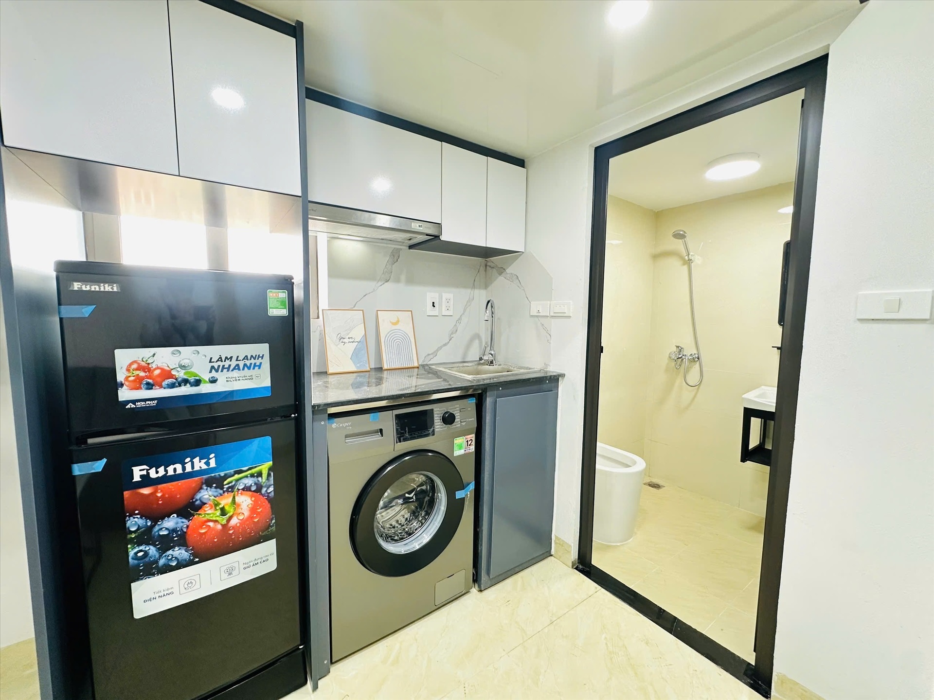 Phòng trọ Studio 25m2 tại NV Home Xã Đàn - Đống Đa - Phòng bếp
