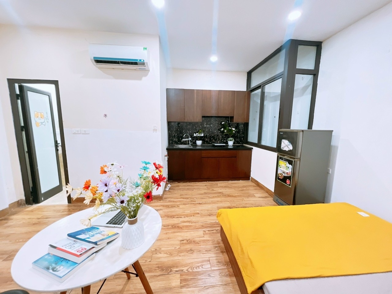 Phòng trọ Studio 28m2 tại HappyHomes Thiên Hiền - Nam Từ Liêm - Phòng bếp