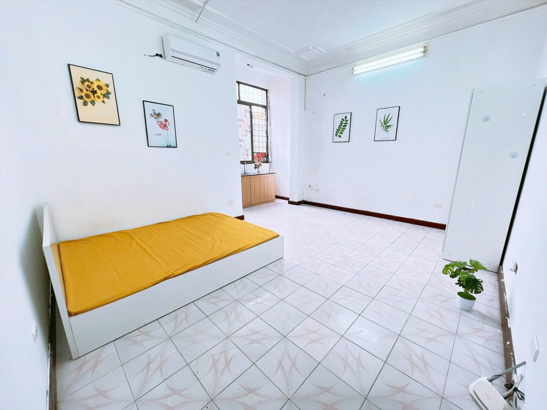 Phòng trọ Studio 28m2 tại HappyHomes Hàng Cháo - Đống Đa - Phòng ngủ