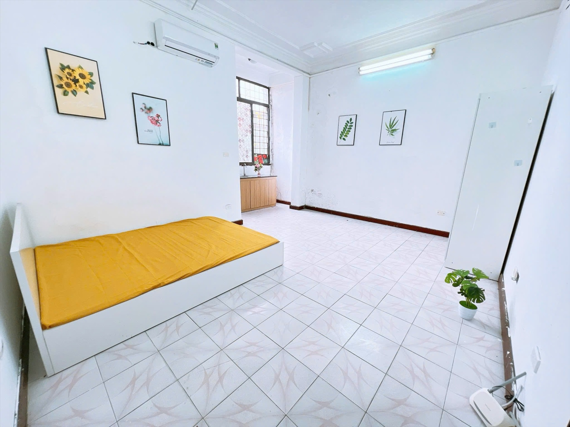 Phòng trọ Studio 28m2 tại HappyHomes Hàng Cháo - Đống Đa - Phòng ngủ
