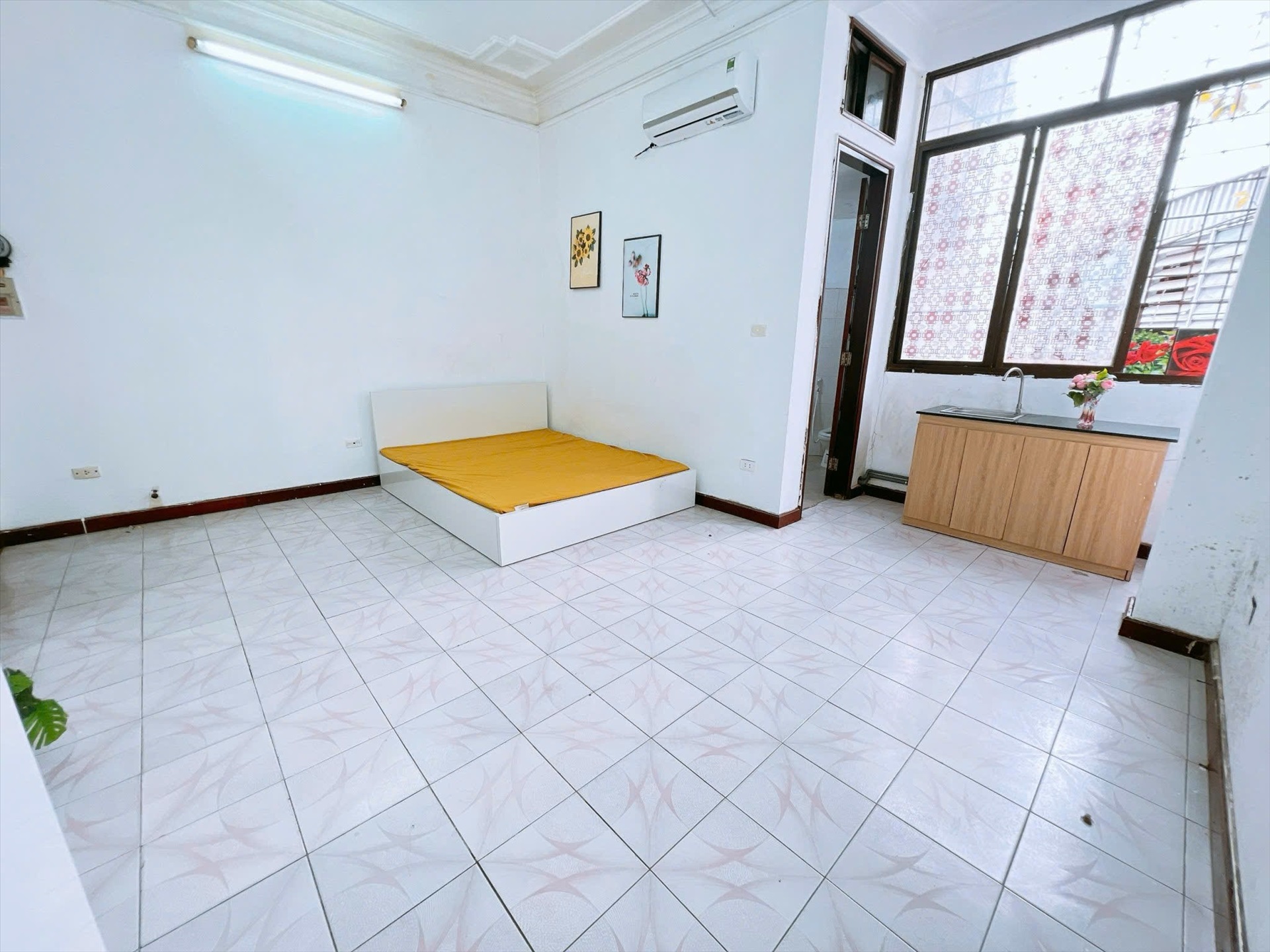 Phòng trọ Studio 28m2 tại HappyHomes Hàng Cháo - Đống Đa - Phòng ngủ