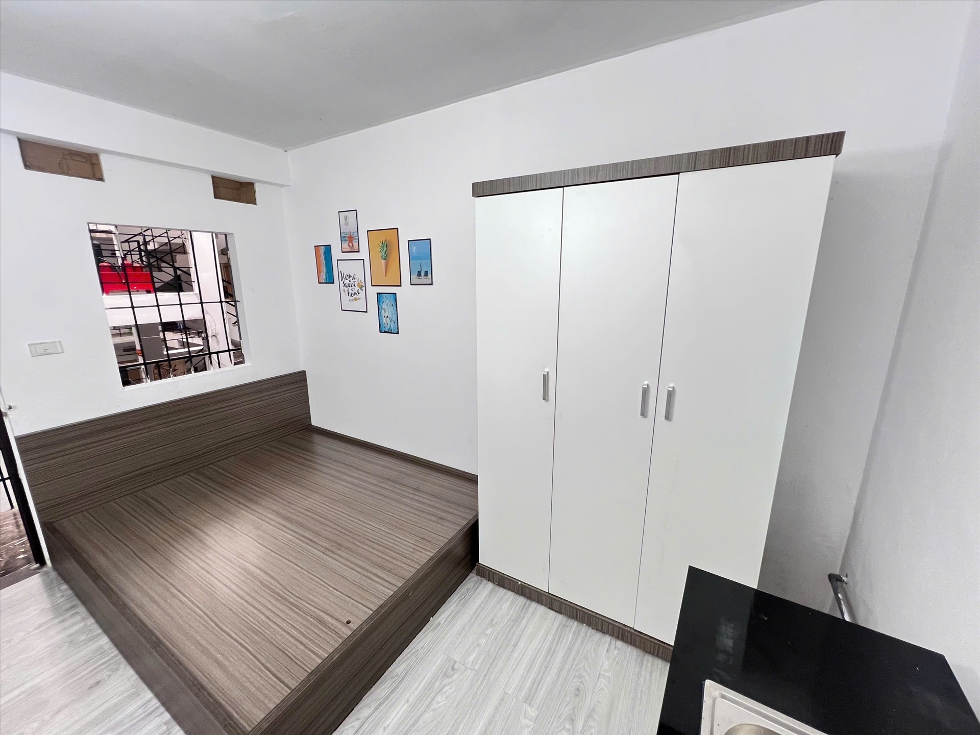 Phòng trọ Studio 19m2 tại AVHome Hoàng Quốc Việt - Cầu Giấy - Phòng ngủ
