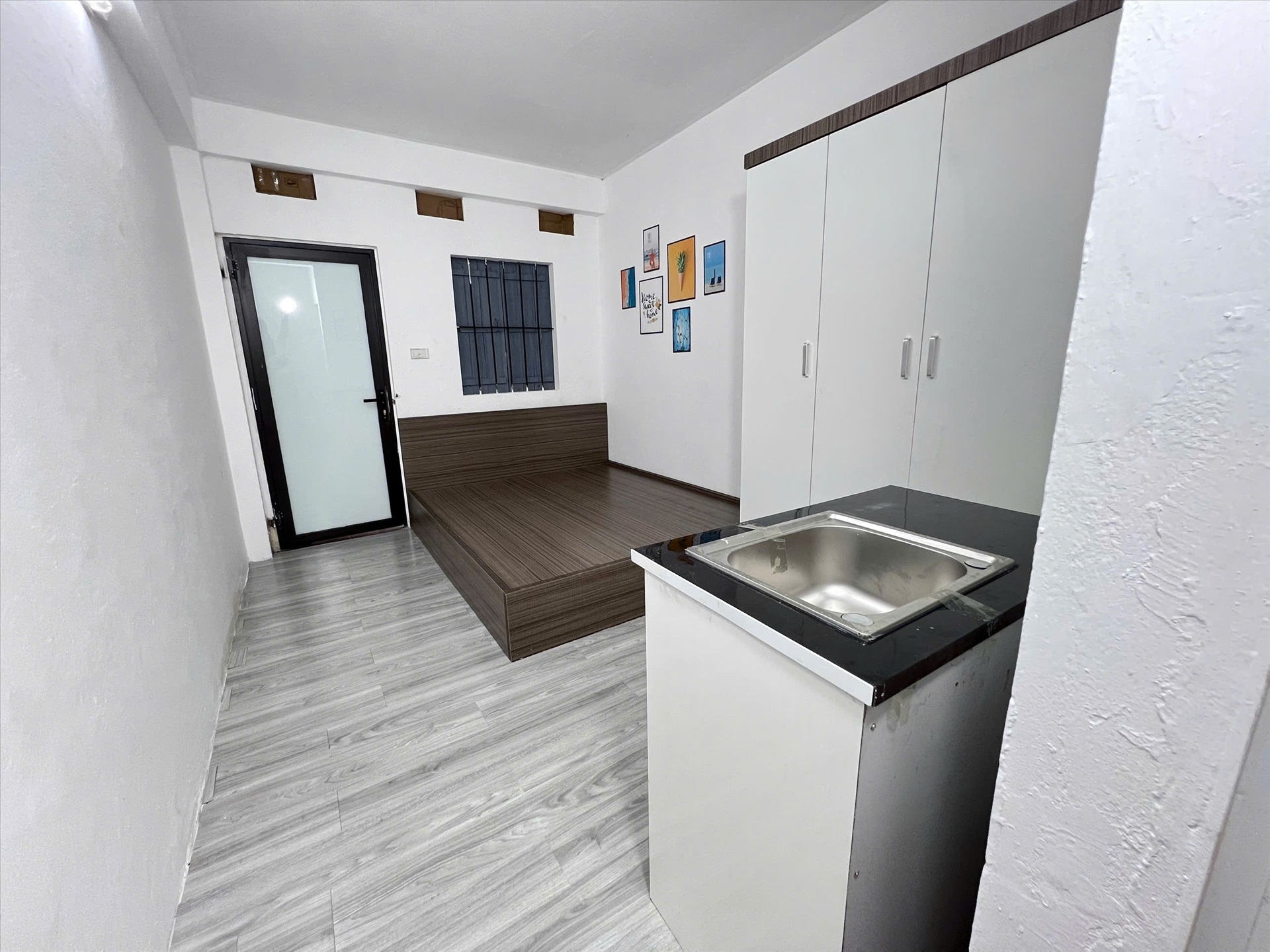 Phòng trọ Studio 19m2 tại AVHome Hoàng Quốc Việt - Cầu Giấy - Phòng ngủ
