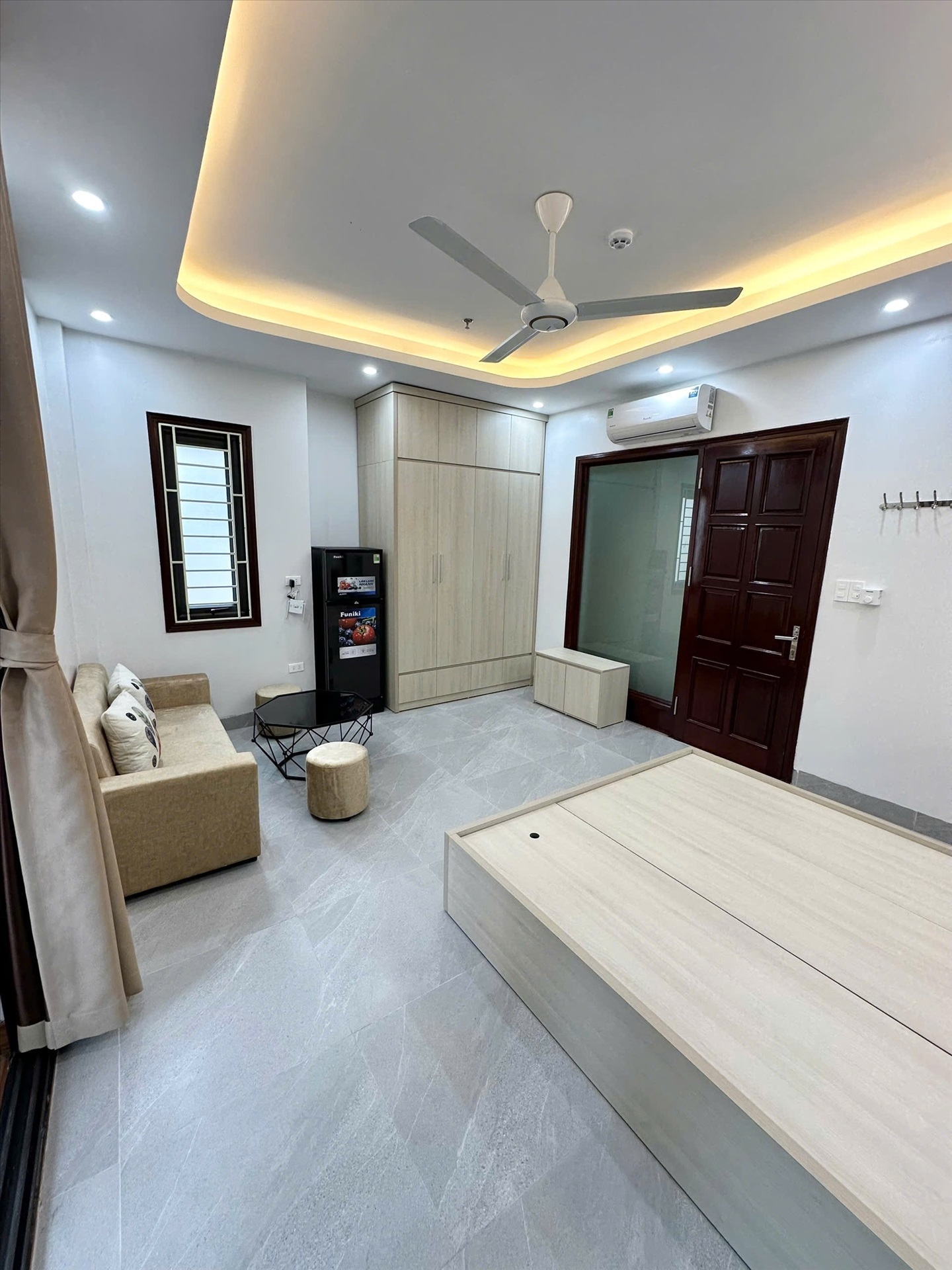 Phòng trọ Studio 30m2 tại GENZ Home Đội Cấn - Ba Đình - Phòng ngủ