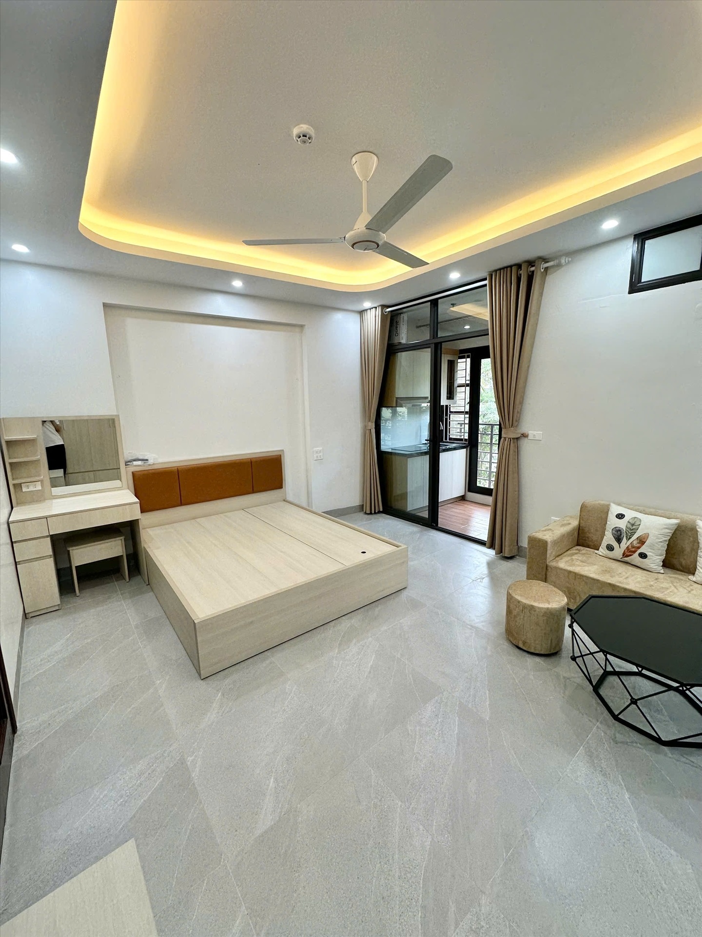 Phòng trọ Studio 30m2 tại GENZ Home Đội Cấn - Ba Đình - Phòng ngủ