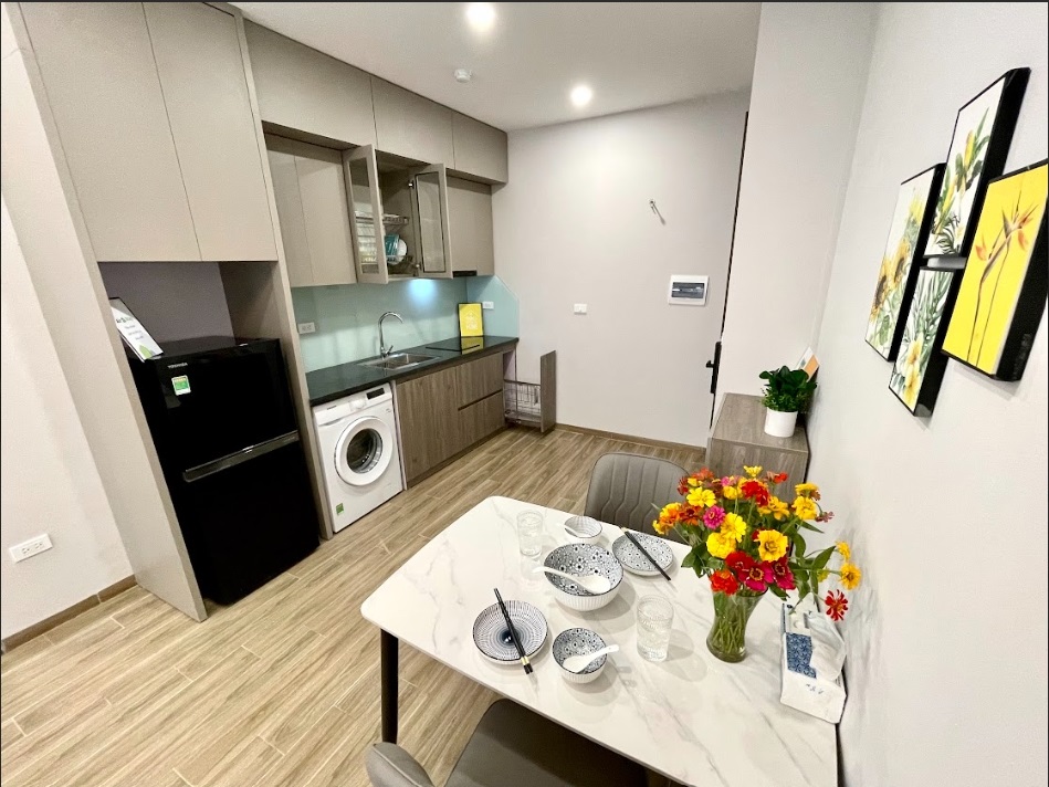 Phòng trọ Studio 38m2 tại Airstay 1 Lê Thanh Nghị - Hai Bà Trưng  - Phòng bếp