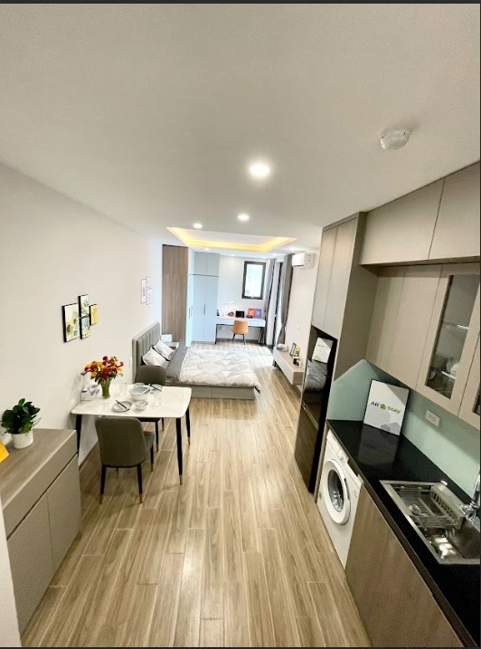Phòng trọ Studio 38m2 tại Airstay 1 Lê Thanh Nghị - Hai Bà Trưng  - Phòng bếp