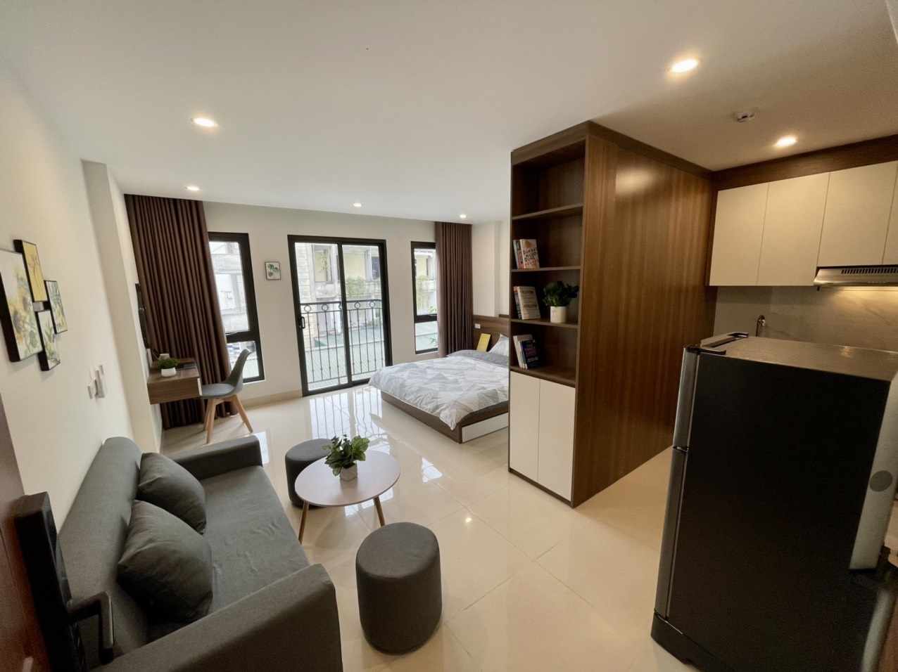 Phòng trọ Studio 40m2 tại Airstay Vũ Ngọc Phan - Đống Đa - Phòng khách