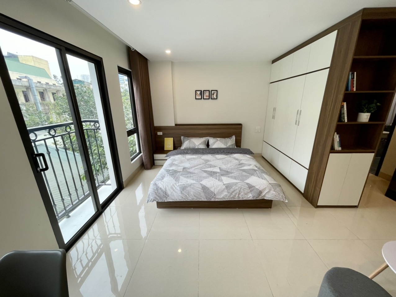 Phòng trọ Studio 40m2 tại Airstay Vũ Ngọc Phan - Đống Đa - Phòng ngủ