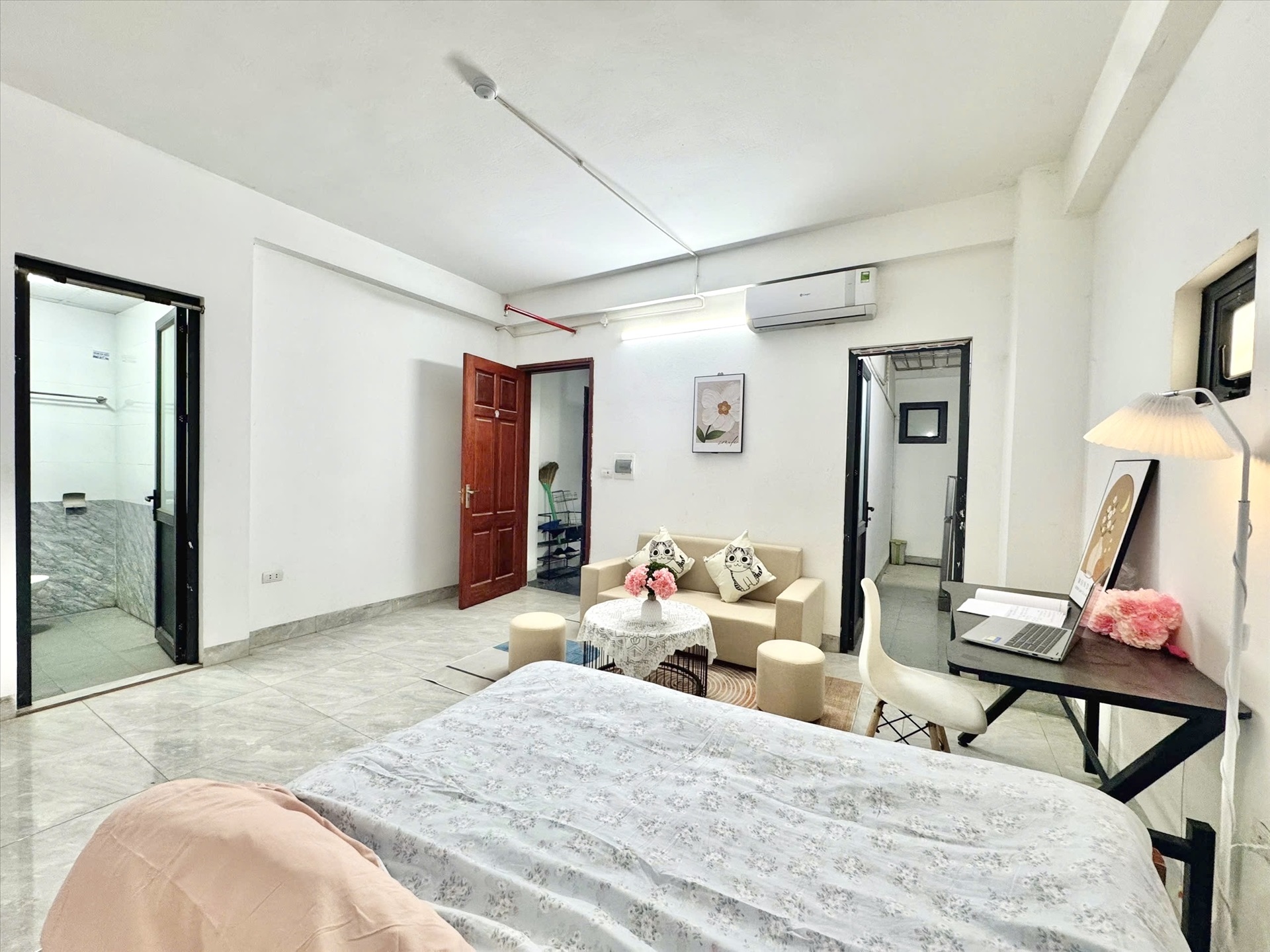 Phòng trọ Studio 30m2 tại Timehouse Thiên Hiền - Nam Từ Liêm - Phòng khách