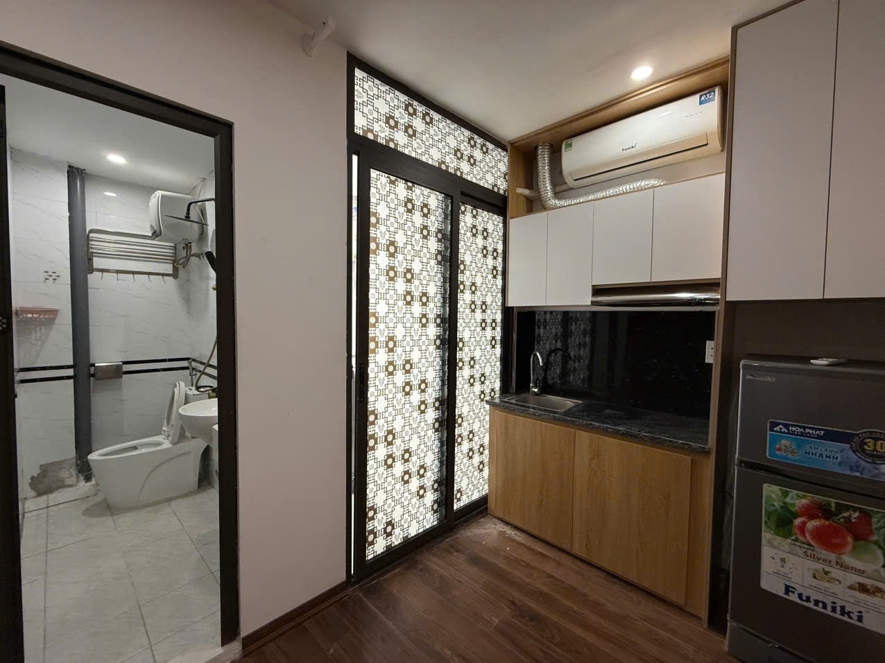 Phòng trọ Studio 25m2 tại Friends Team Khương Trung - Thanh Xuân - Phòng bếp