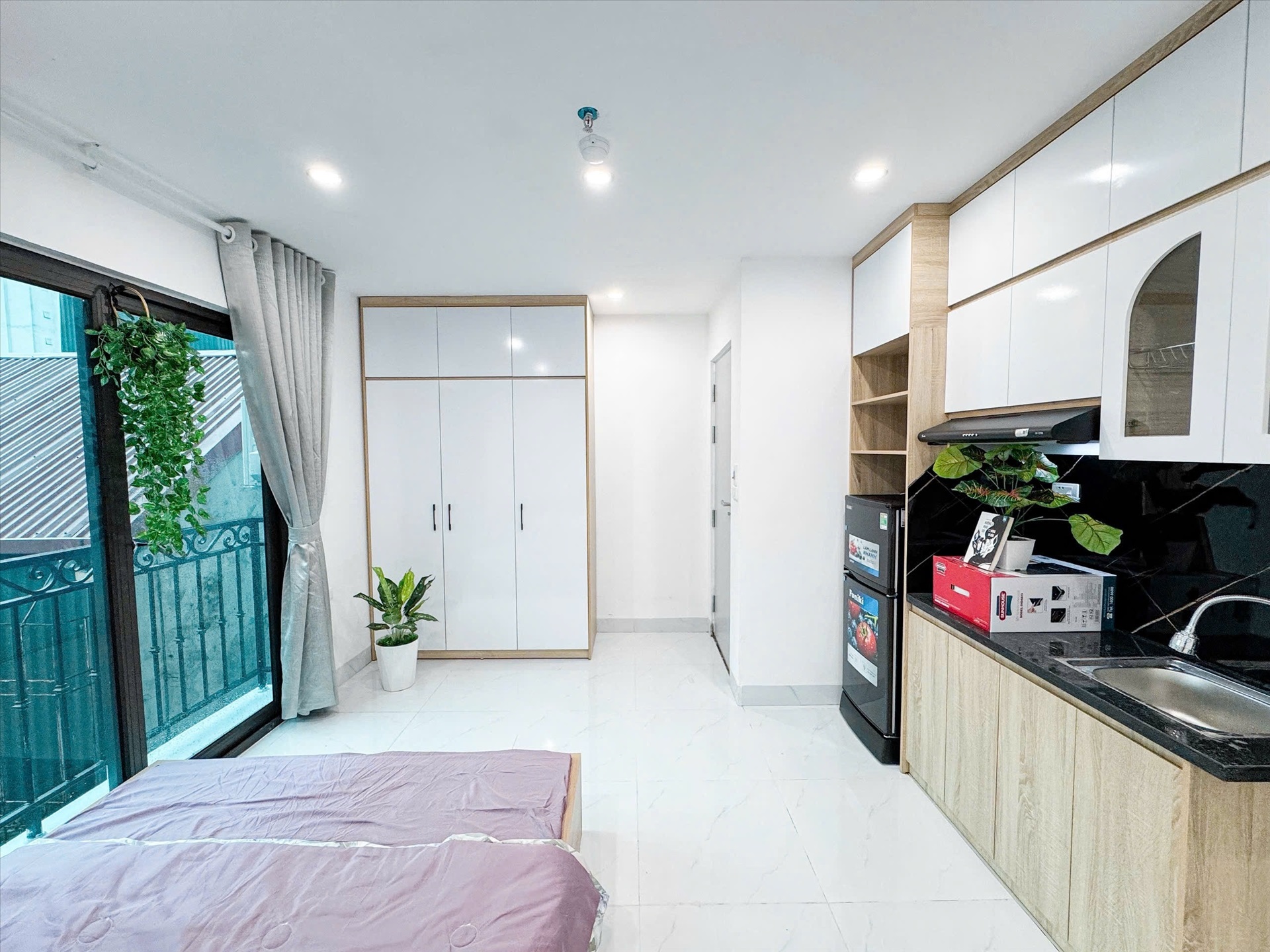 Phòng trọ Studio 25m2 tại Friends Team Chính Kinh - Thanh Xuân - Phòng bếp