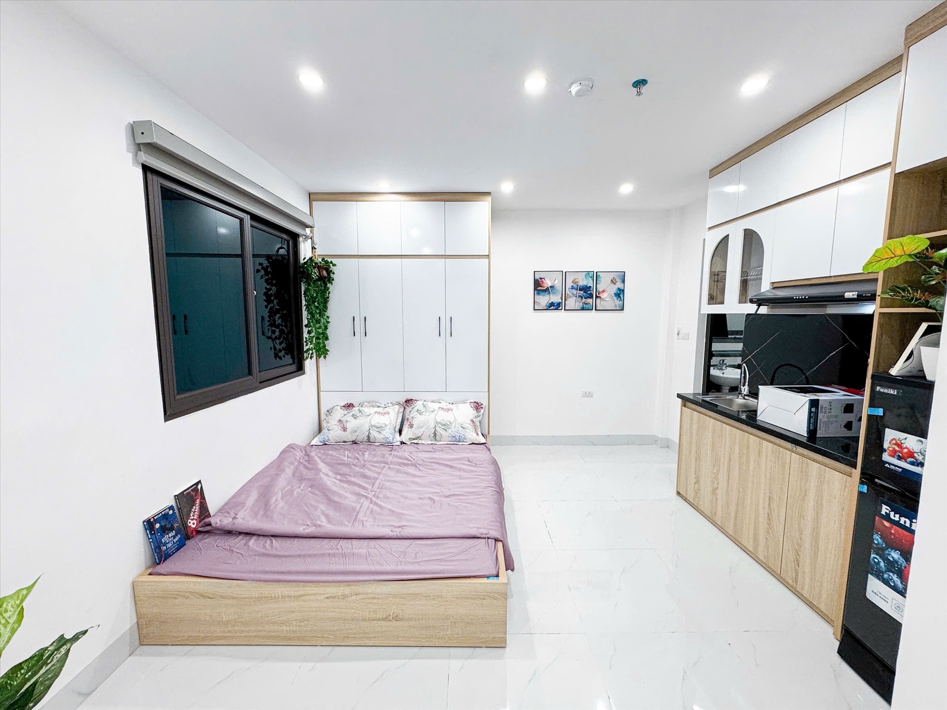 Phòng trọ Studio 25m2 tại Friends Team Chính Kinh - Thanh Xuân - Phòng ngủ