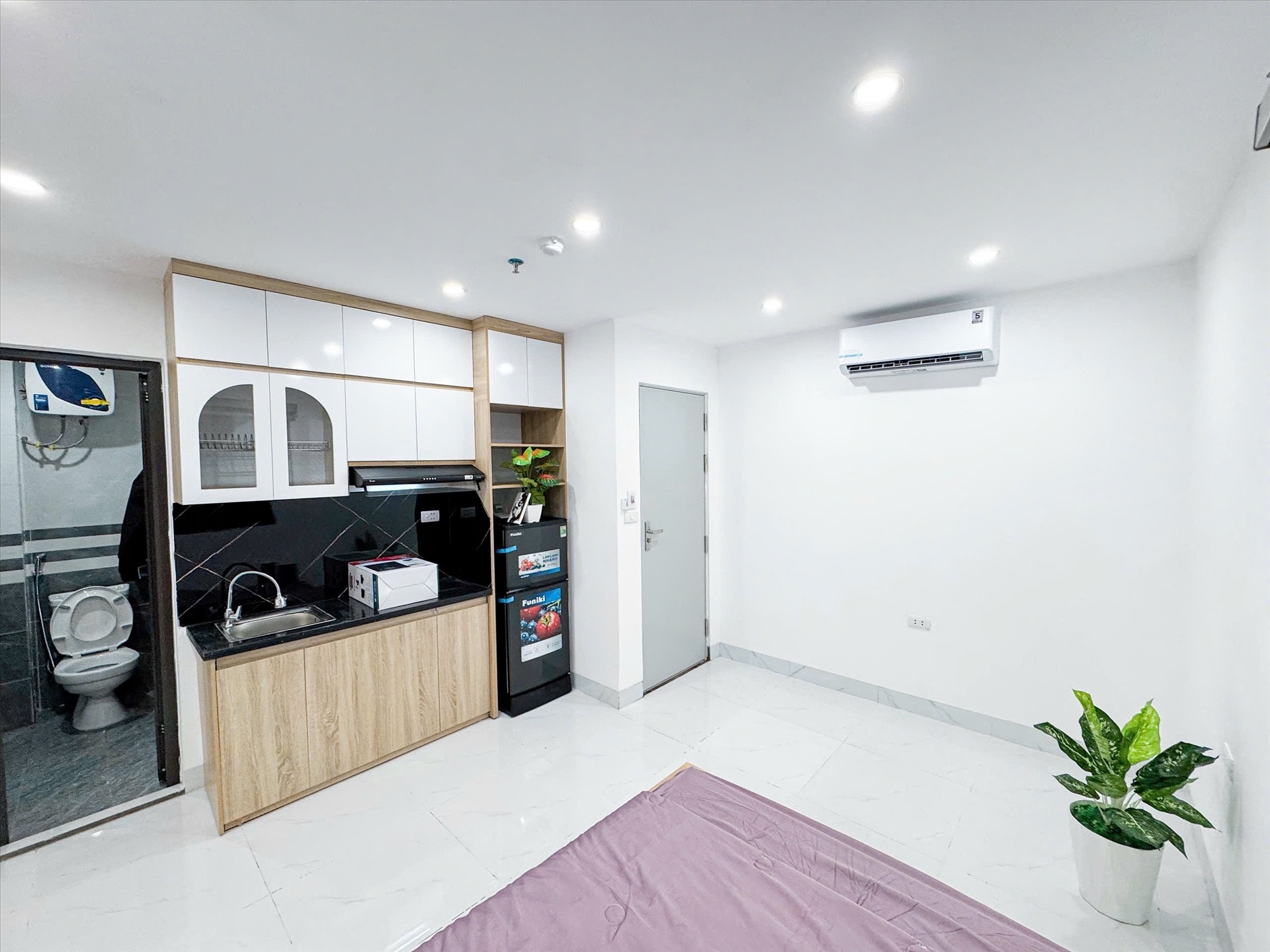 Phòng trọ Studio 25m2 tại Friends Team Chính Kinh - Thanh Xuân - Phòng bếp