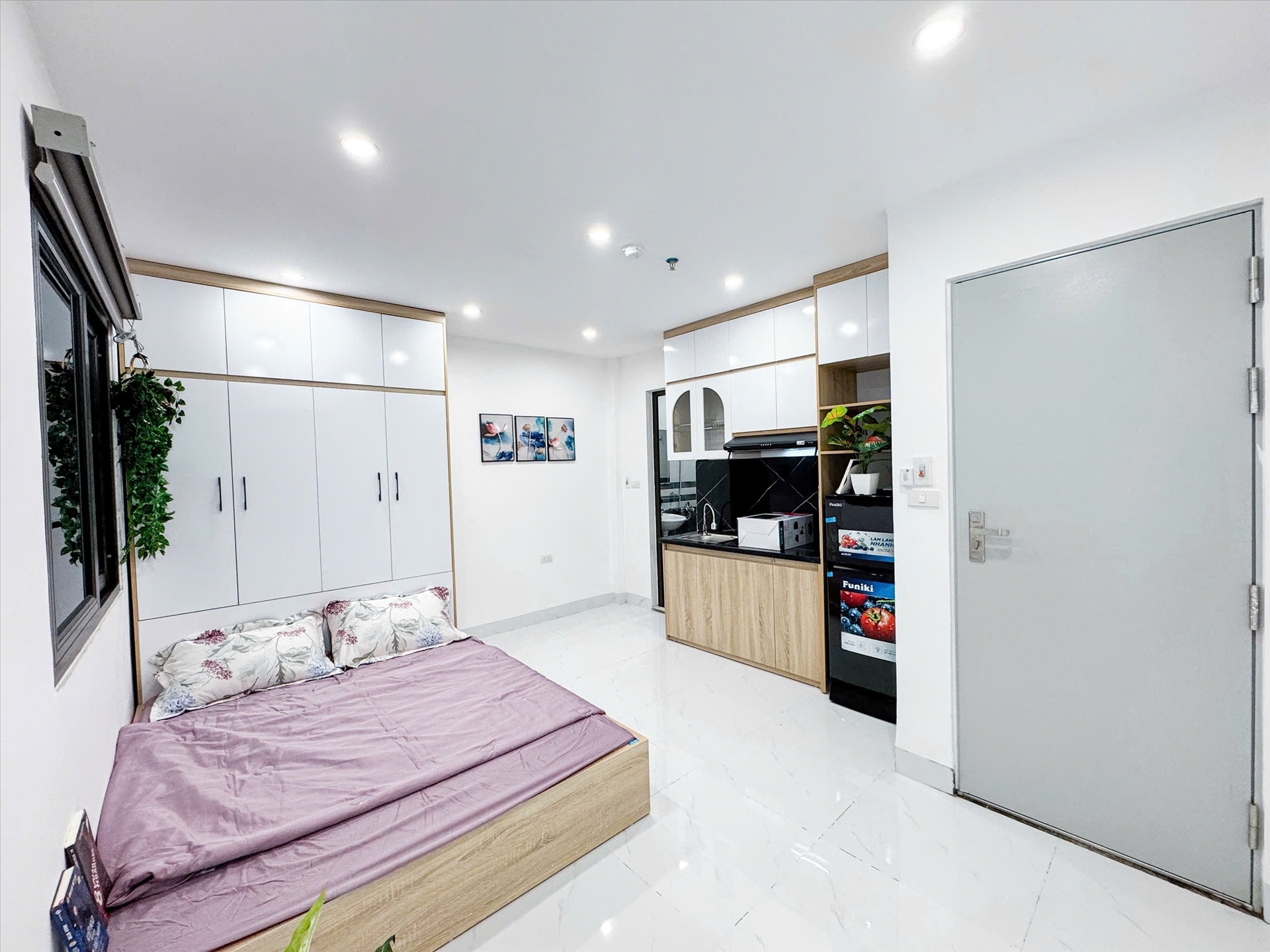 Phòng trọ Studio 25m2 tại Friends Team Chính Kinh - Thanh Xuân - Phòng ngủ