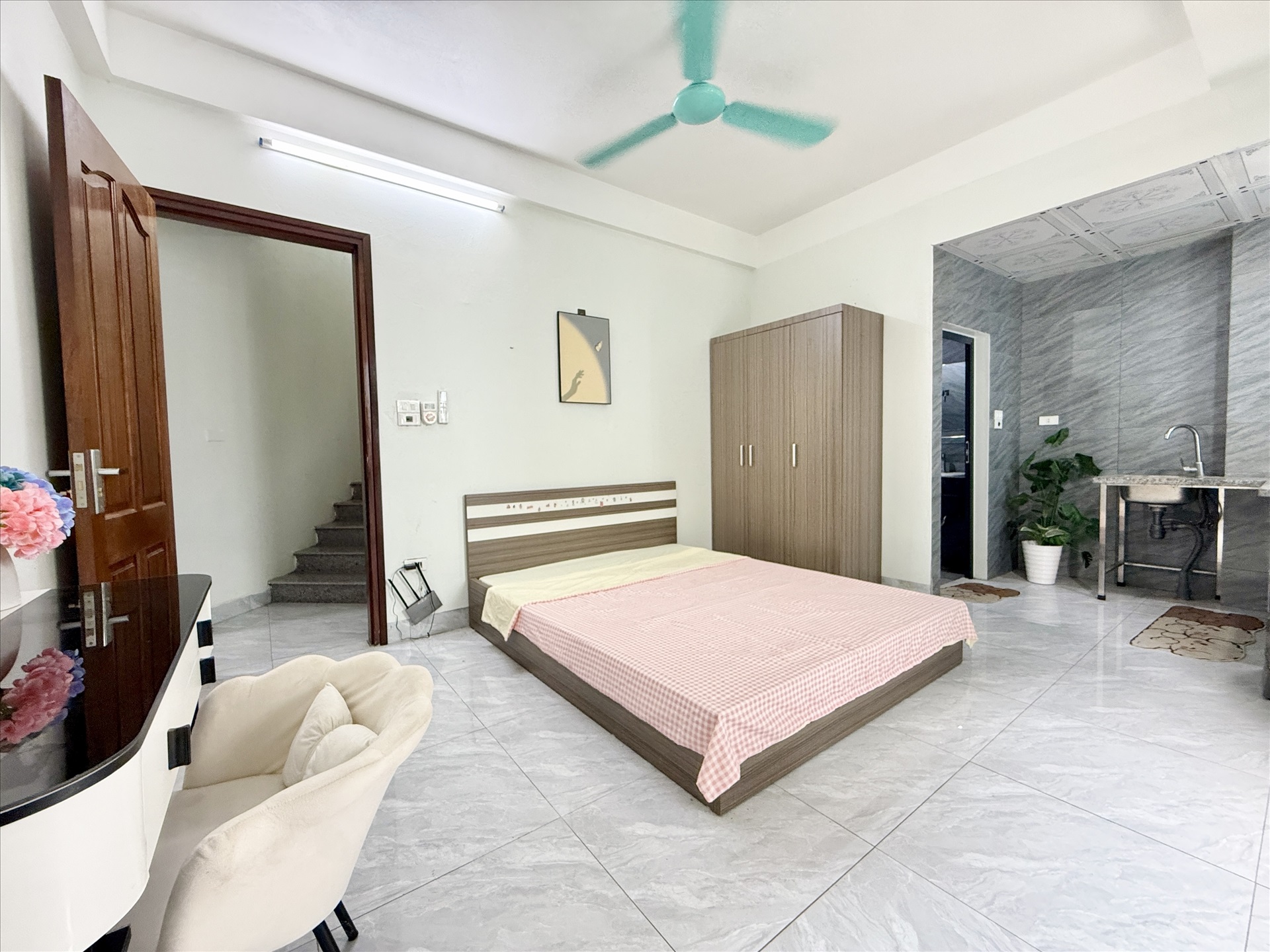 Phòng trọ Studio 25m2 tại Time House 2 Cầu Diễn - Bắc Từ Liêm - Phòng ngủ