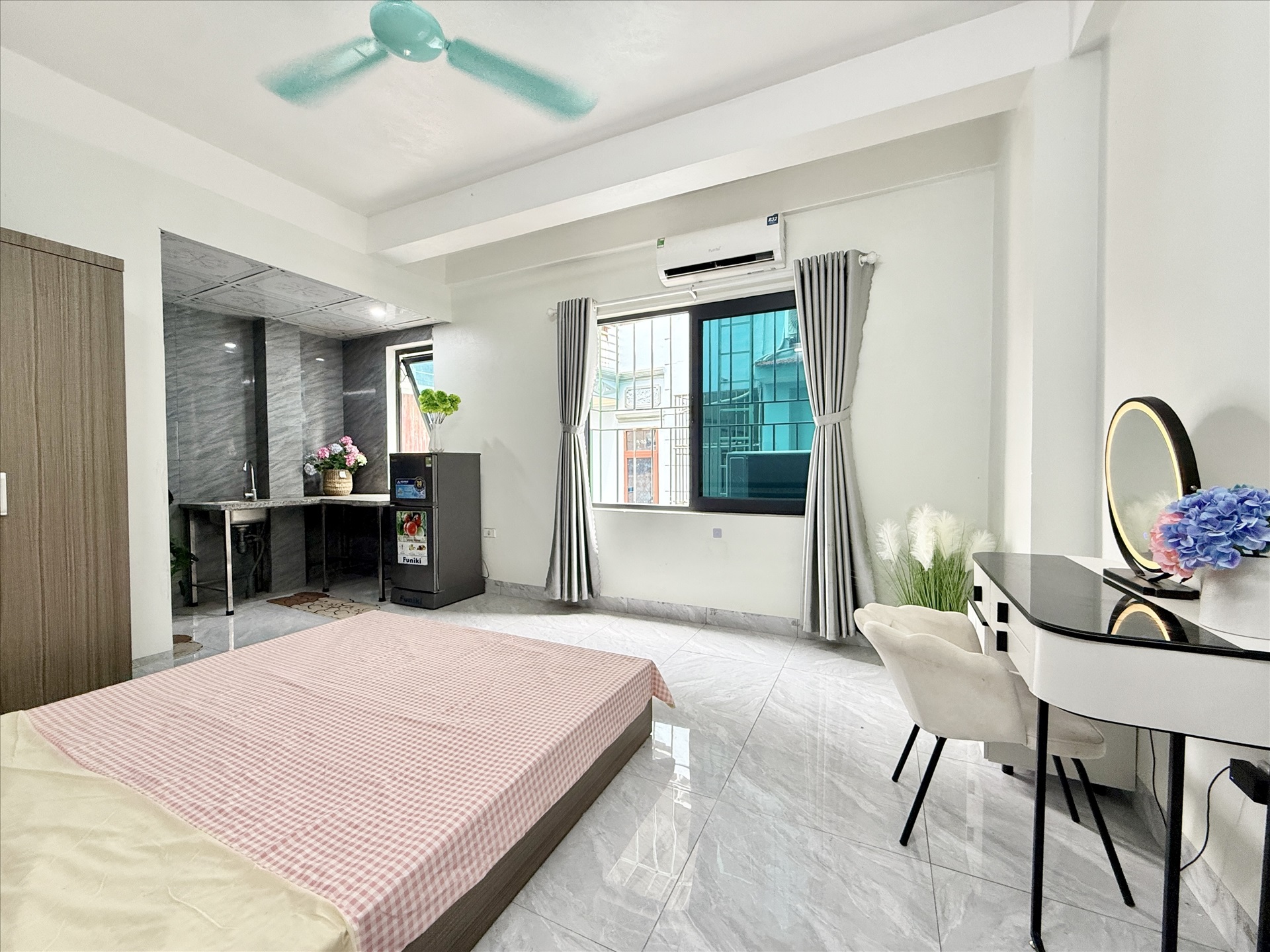 Phòng trọ Studio 25m2 tại Time House 2 Cầu Diễn - Bắc Từ Liêm - Phòng ngủ