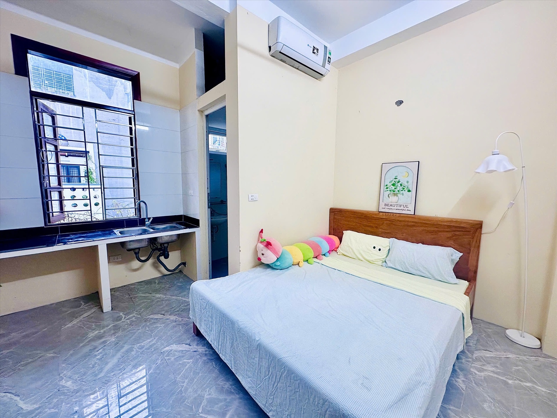 Phòng trọ Studio 25m2 tại Timehouse 3 Phú Diễn - Bắc Từ Liêm - Phòng ngủ