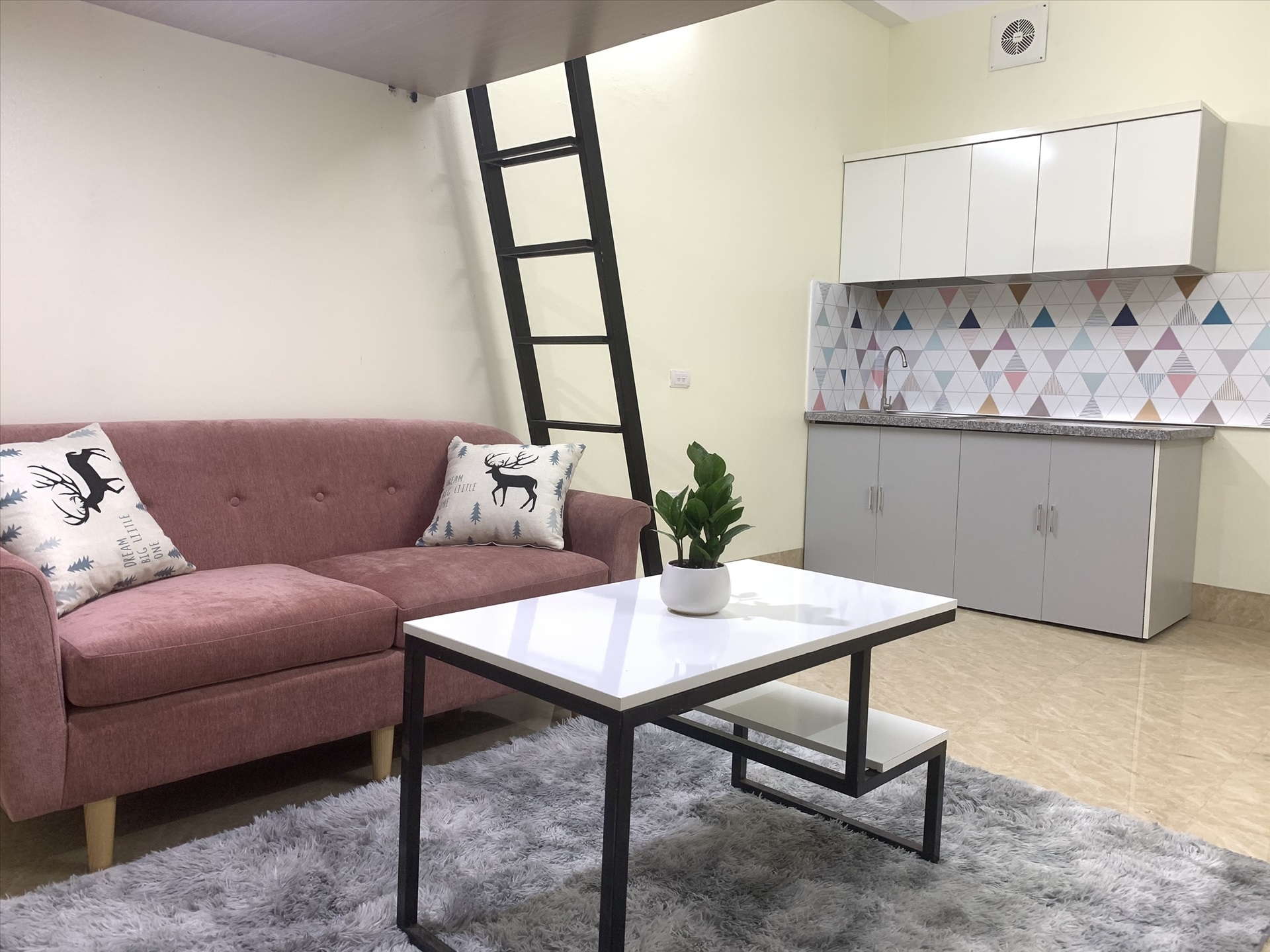 Phòng trọ Studio 25m2 tại TH Apartment Đình Thôn - Nam Từ Liêm - Phòng khách