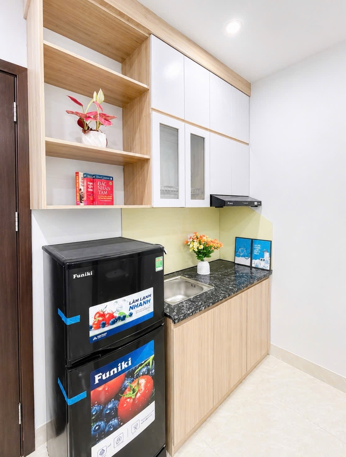Phòng trọ Studio 23m2 tại Friends Team Đào Tấn - Ba Đình - Phòng bếp