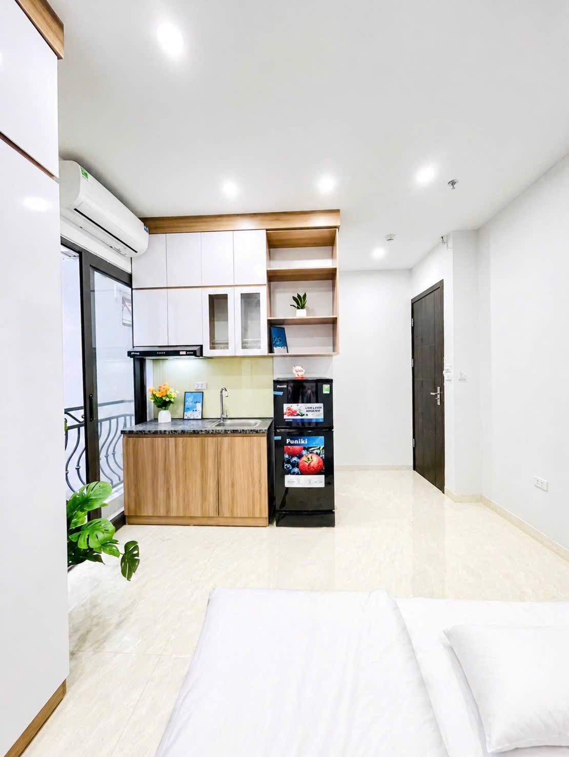Phòng trọ Studio 23m2 tại Friends Team Đào Tấn - Ba Đình - Phòng bếp