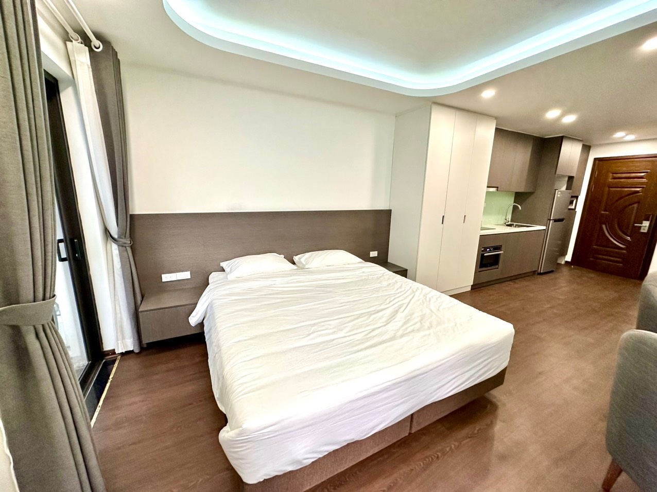 Phòng trọ Studio 50m2 tại Blue Homes Nguyễn Đình Thi - Tây Hồ - Phòng ngủ