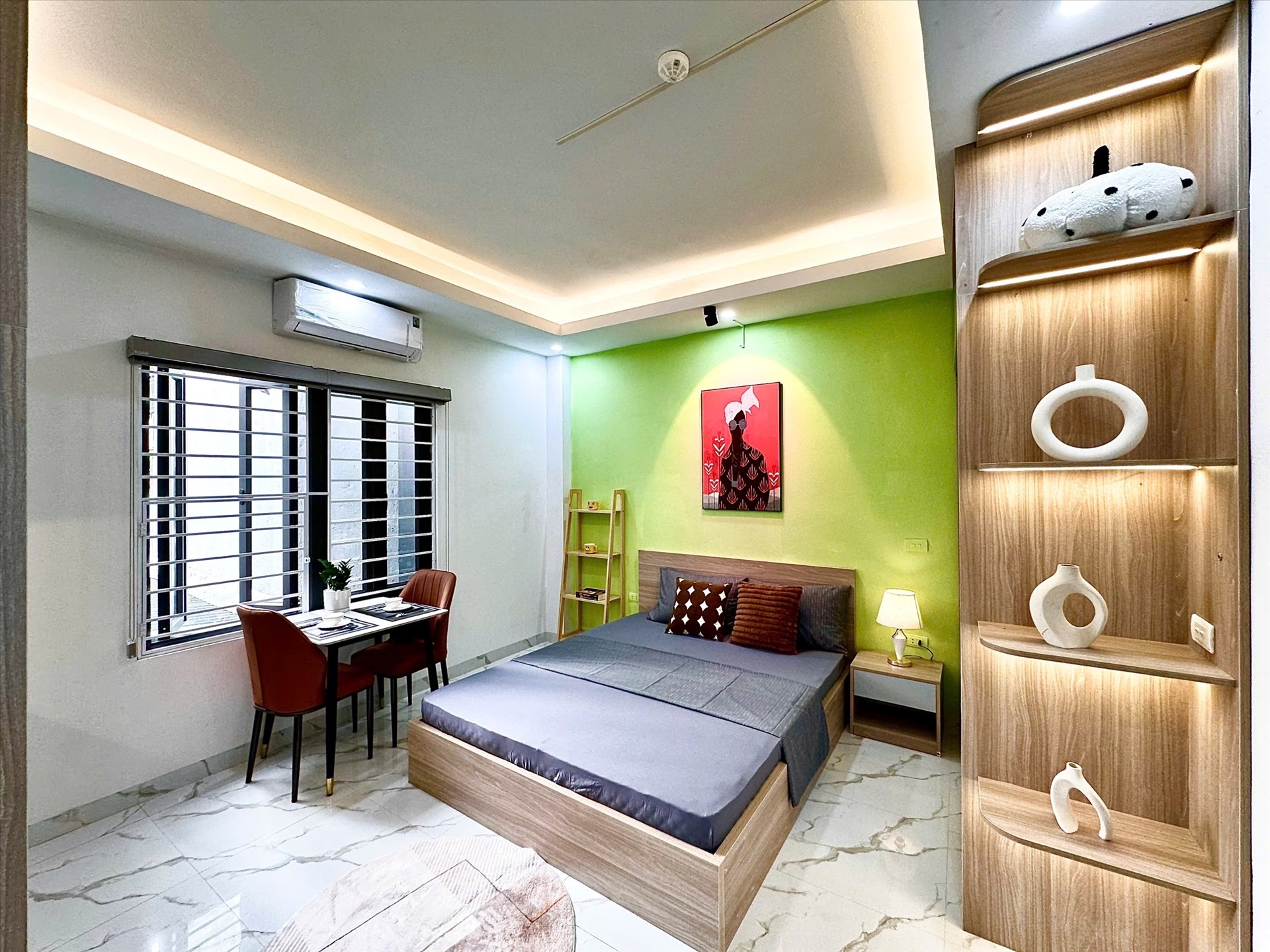 Phòng trọ Studio 20m2 tại Blue Homes Thụy Khuê - Tây Hồ - Phòng ngủ