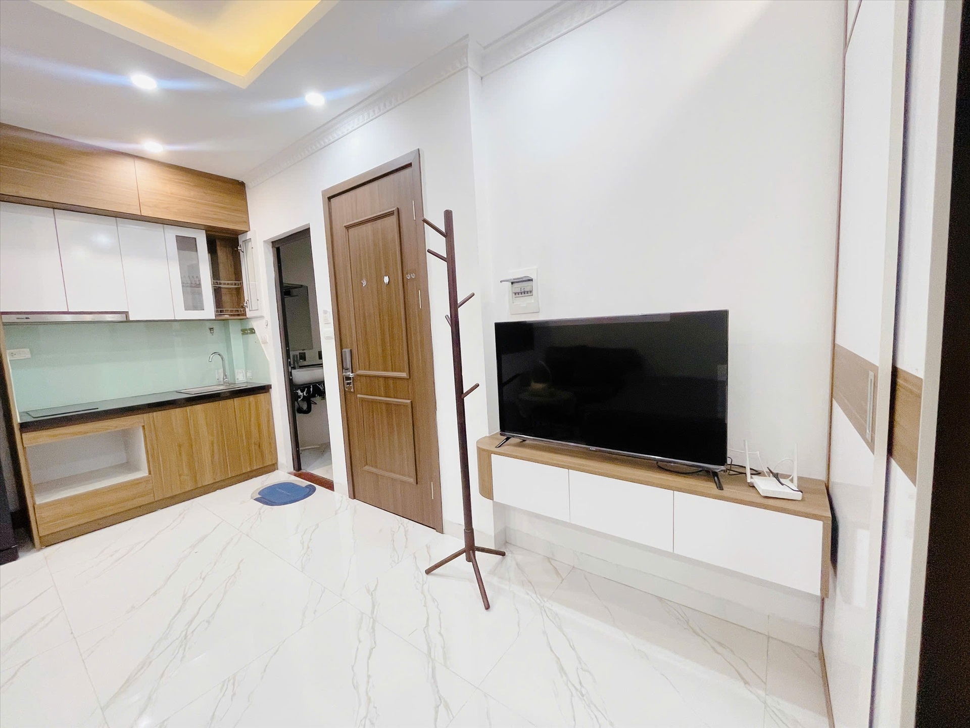 Phòng trọ Studio 25m2 tại Suha Home Đội Cấn - Ba Đình - Phòng khách