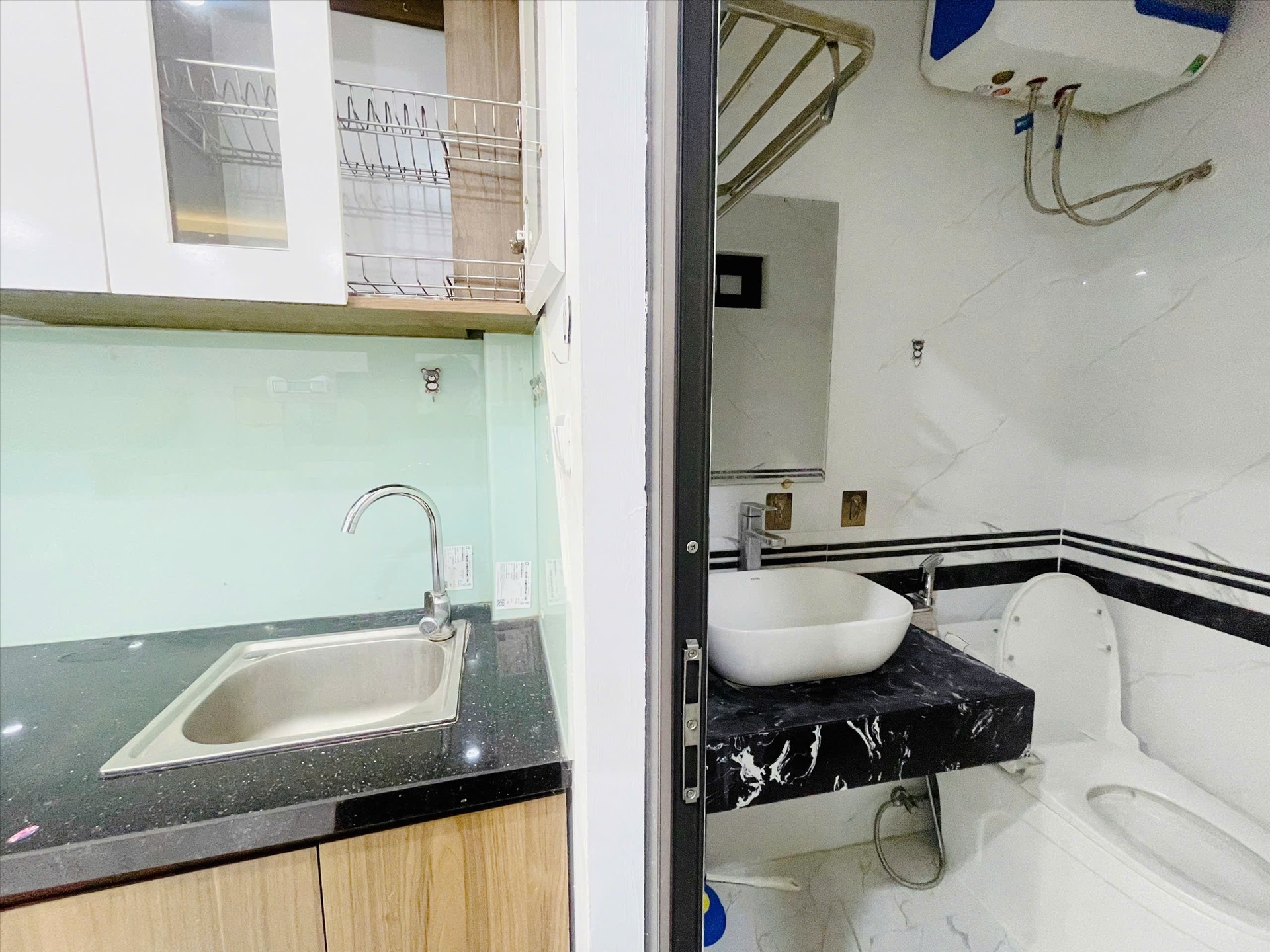 Phòng trọ Studio 25m2 tại Suha Home Đội Cấn - Ba Đình - Phòng bếp