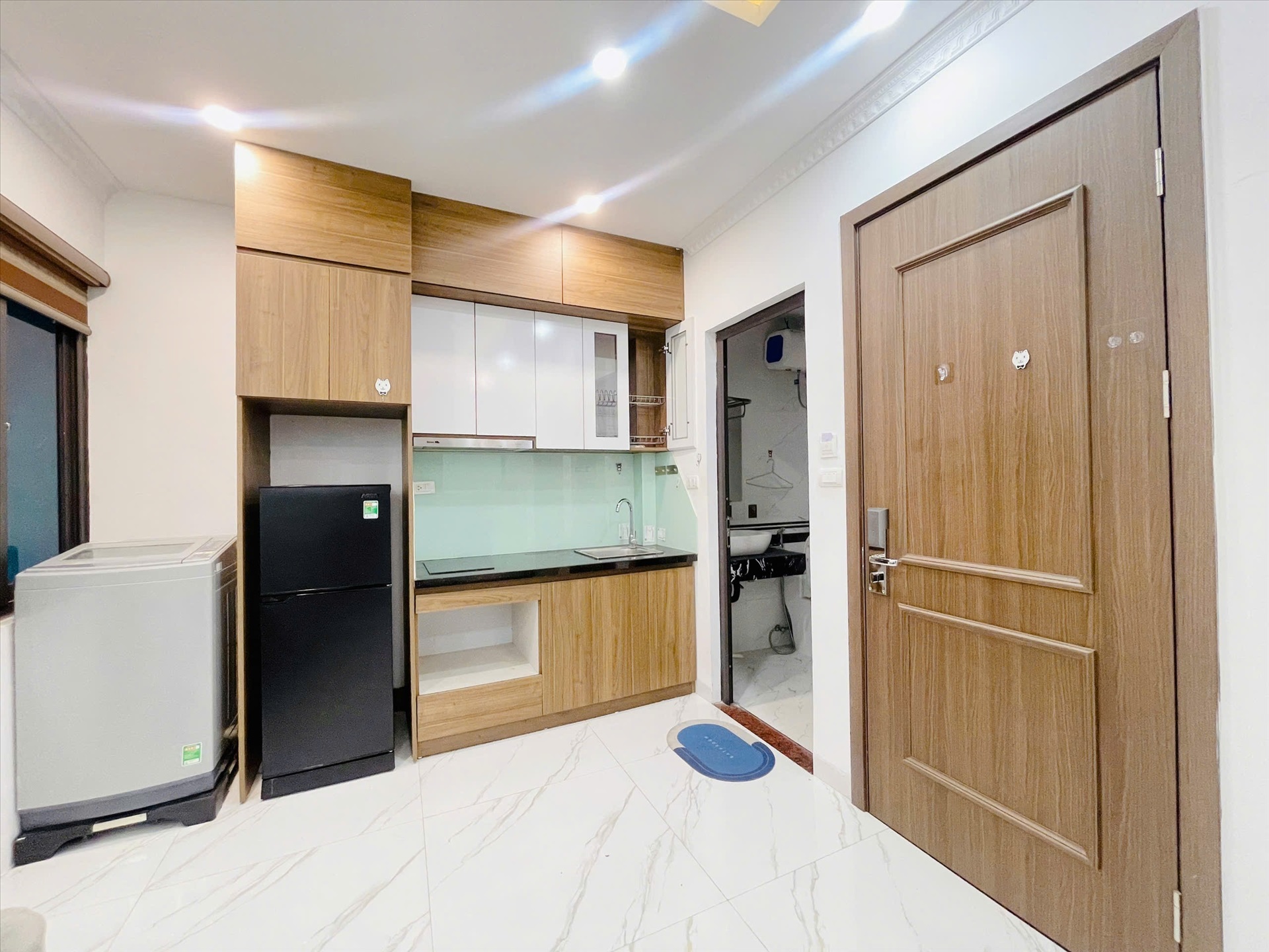 Phòng trọ Studio 25m2 tại Suha Home Đội Cấn - Ba Đình - Phòng bếp