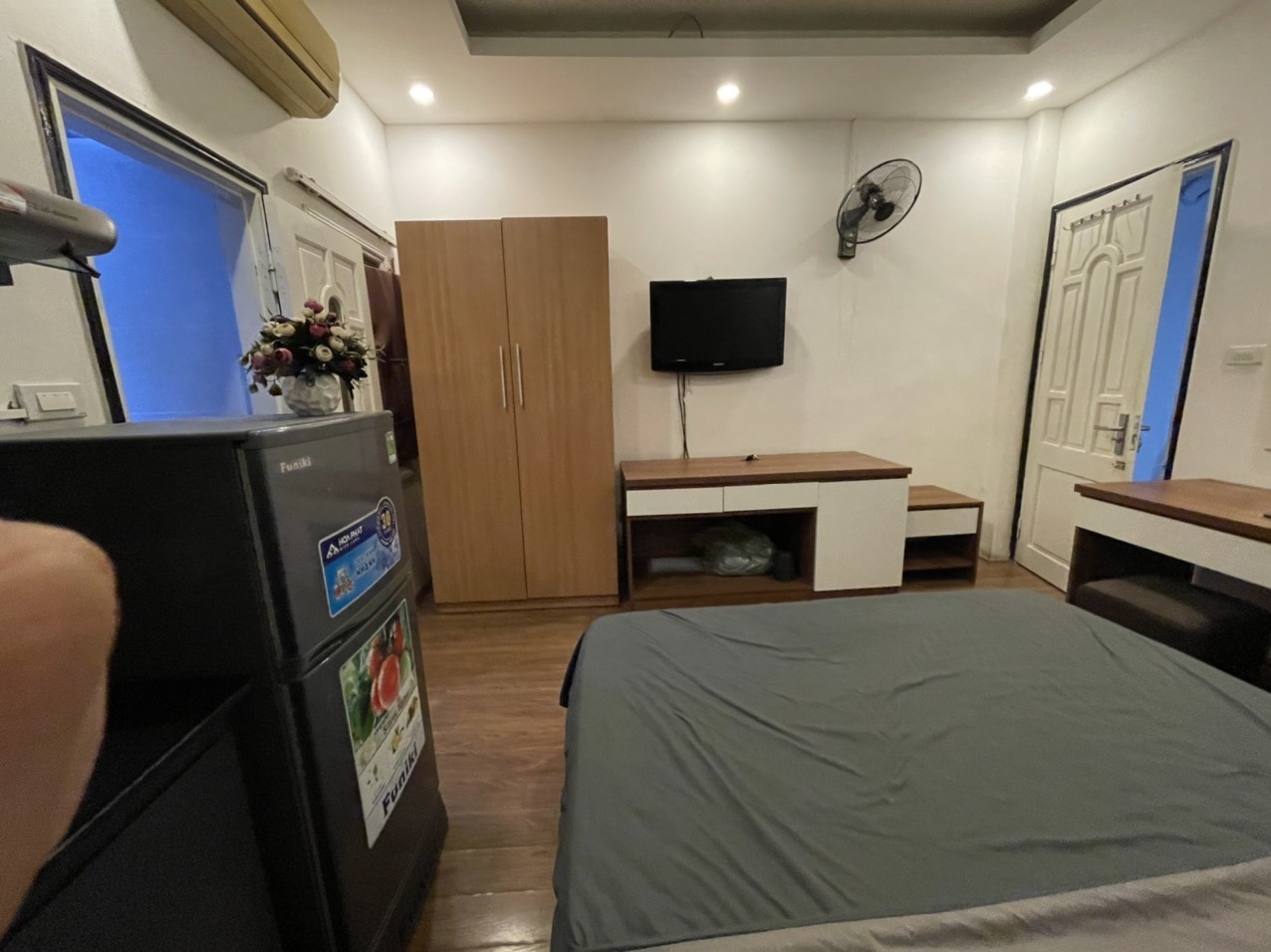 Phòng trọ Studio 25m2 tại Sunny Apartment Trần Duy Hưng - Cầu Giấy - Phòng ngủ
