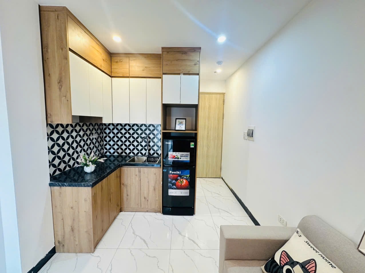 Phòng trọ 1 Phòng ngủ 28m2 tại NV Home 1 Xã Đàn - Đống Đa - Phòng khách