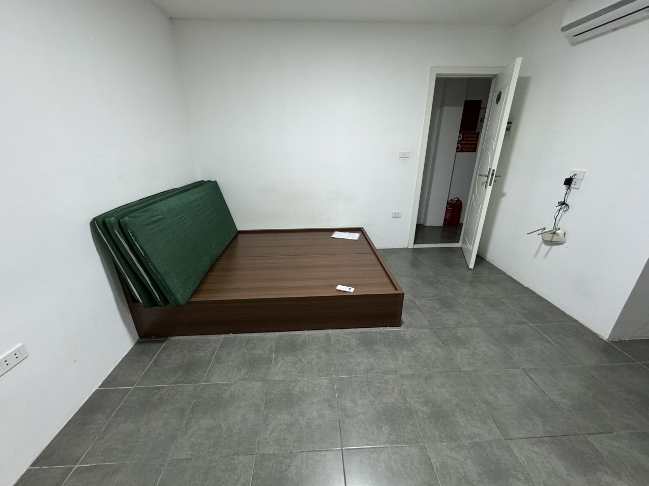 Phòng trọ Studio 20m2 tại NV Home Hoàng An - Đống Đa - Phòng ngủ
