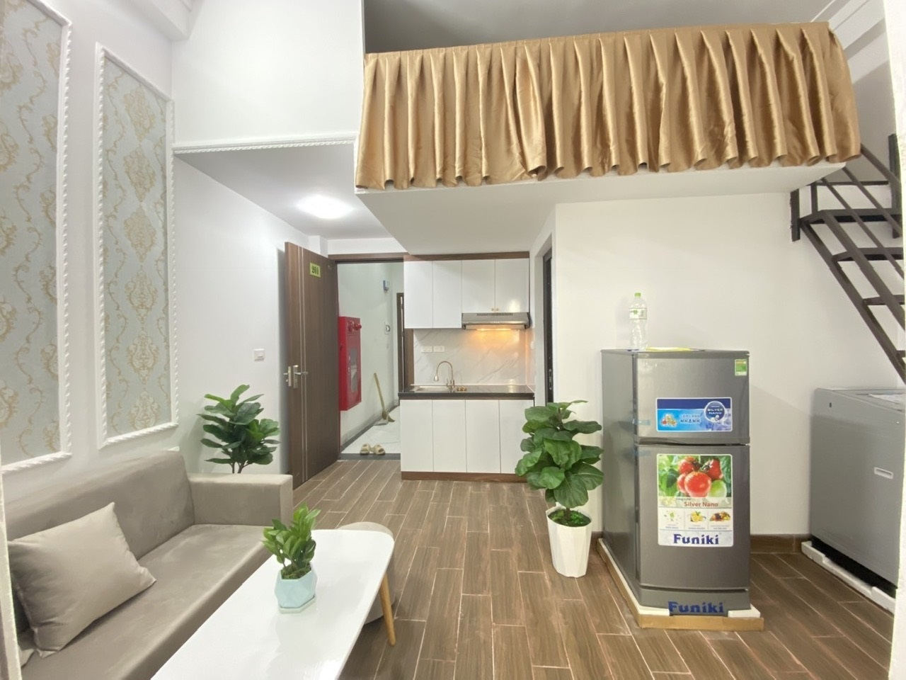 Phòng trọ Duplex 35m2 tại DH House Chính Kinh - Thanh Xuân - Phòng khách