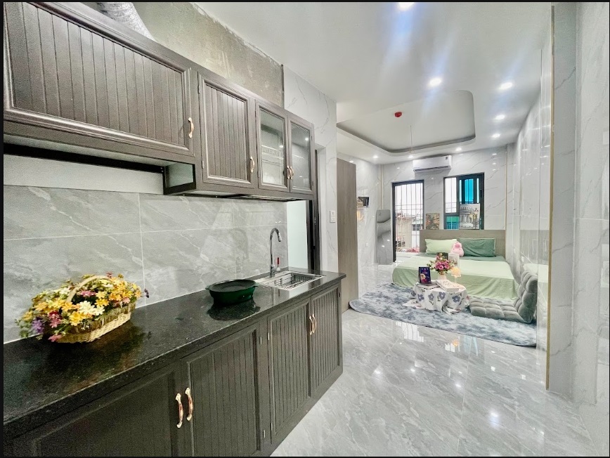 Phòng trọ Studio 40m2 tại DH House Phú Đô - Nam Từ Liêm - Phòng bếp