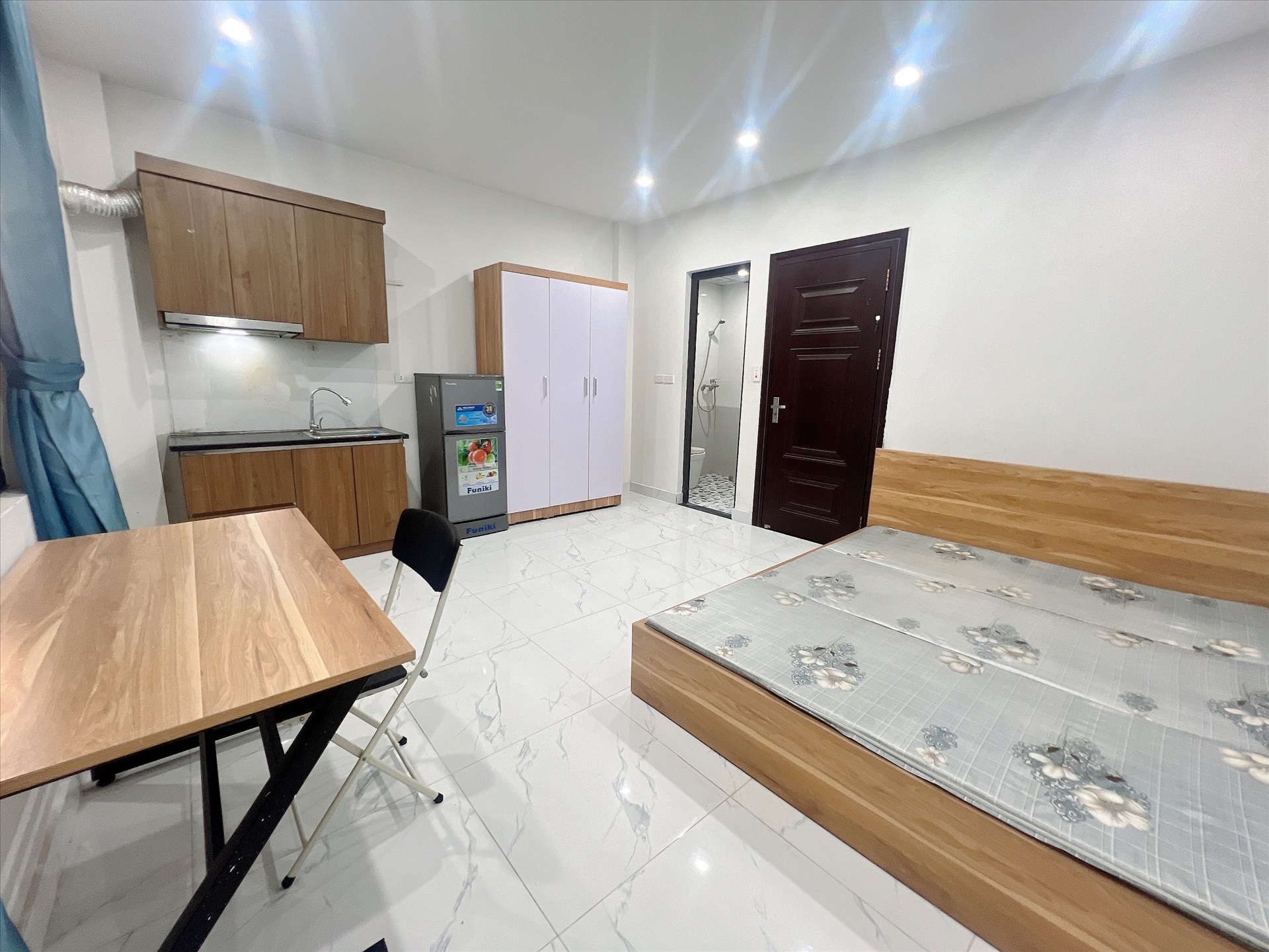 Phòng trọ Studio 30m2 tại AT Home Giảng Võ - Ba Đình - Phòng ngủ