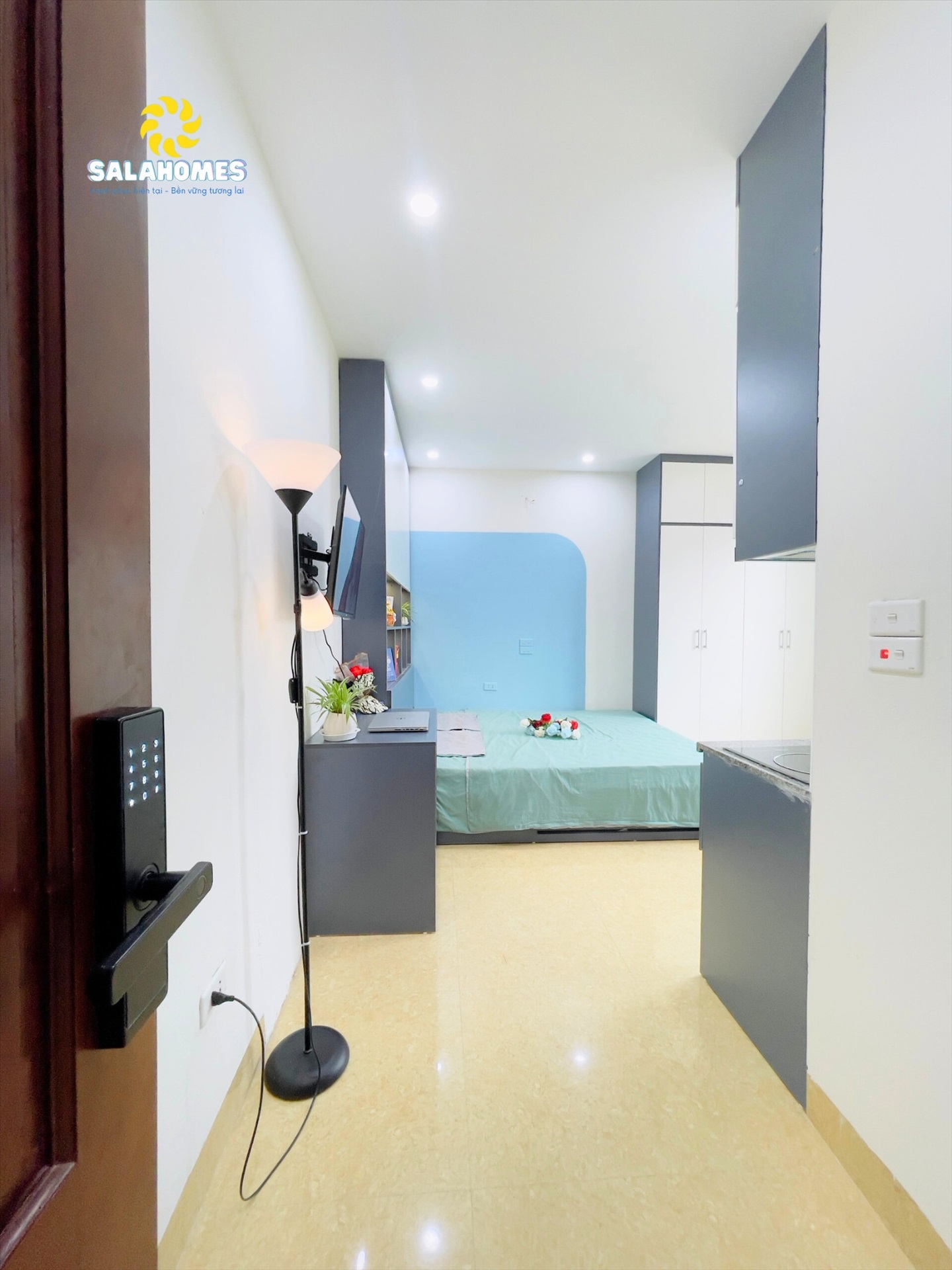 Phòng trọ Studio 30m2 tại Salahomes Hạ Yên Quyết - Cầu Giấy - Phòng ngủ