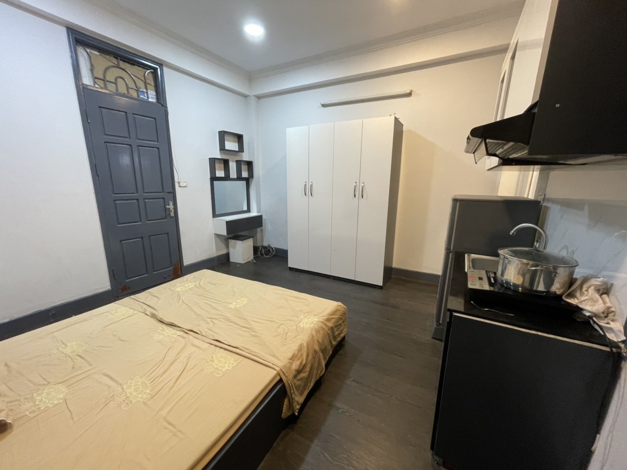 Phòng trọ Studio 25m2 tại Sunny Apartment Trần Duy Hưng - Cầu Giấy - Phòng ngủ