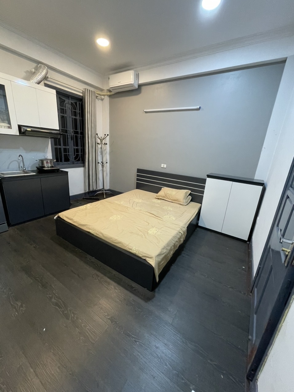 Phòng trọ Studio 25m2 tại Sunny Apartment Trần Duy Hưng - Cầu Giấy - Phòng ngủ