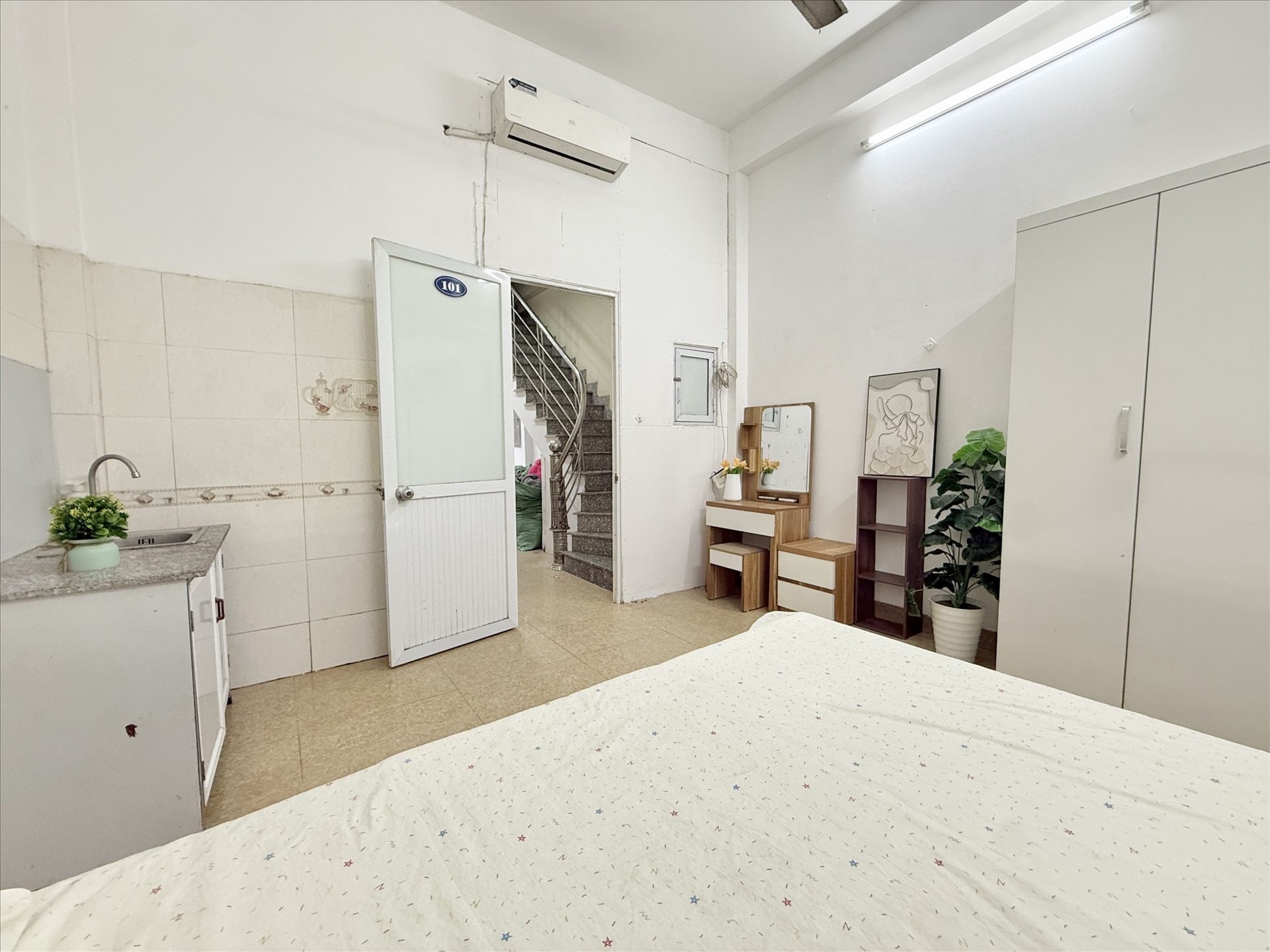 Phòng trọ Studio 25m2 tại Timehouse Mễ Trì Hạ - Nam Từ Liêm - Phòng ngủ