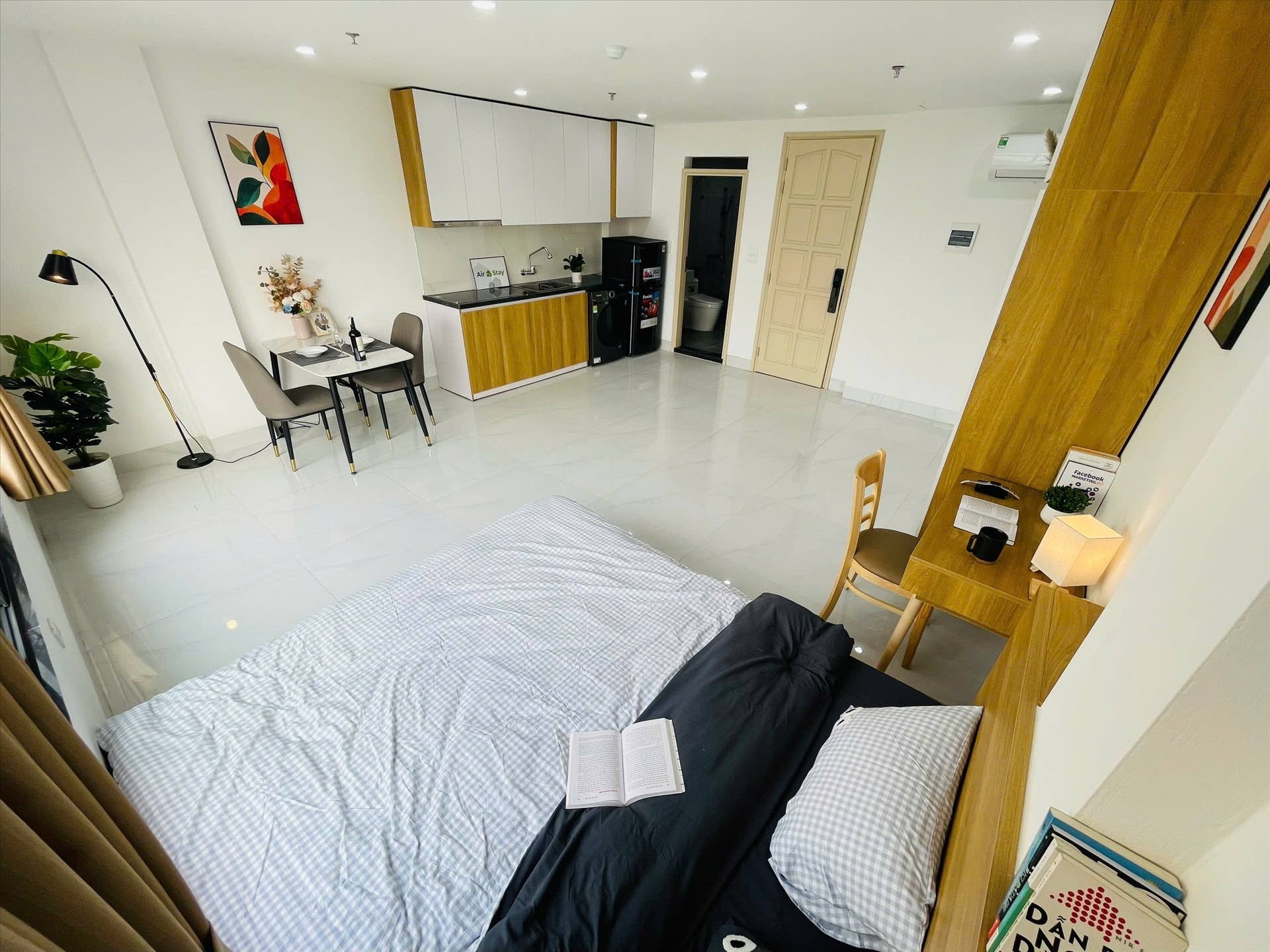 Phòng trọ Studio 40m2 tại Airstay Minh Khai - Hai Bà Trưng  - Phòng ngủ