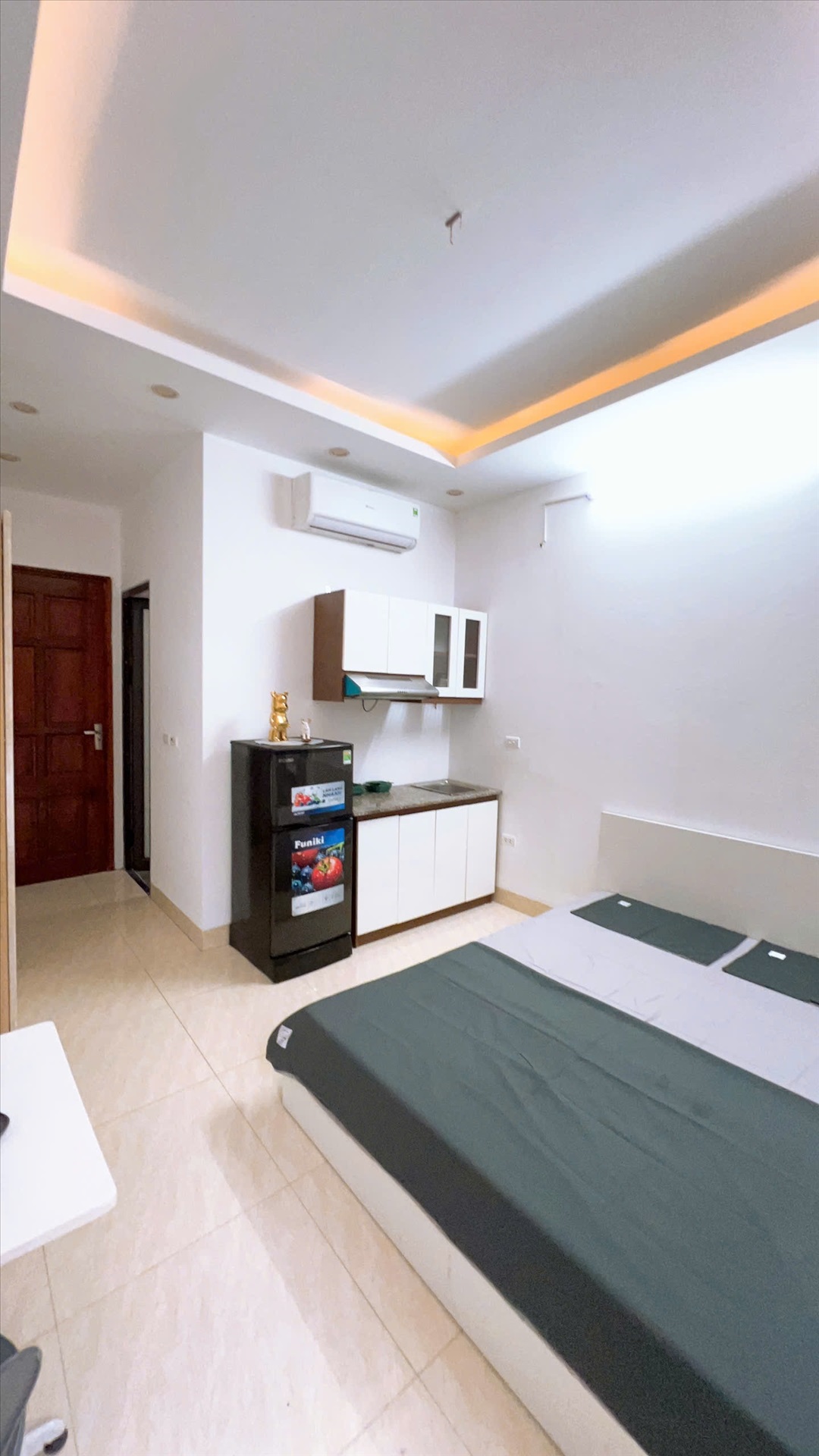 Phòng trọ Studio 28m2 tại QHOME Trần Duy Hưng - Cầu Giấy - Phòng ngủ