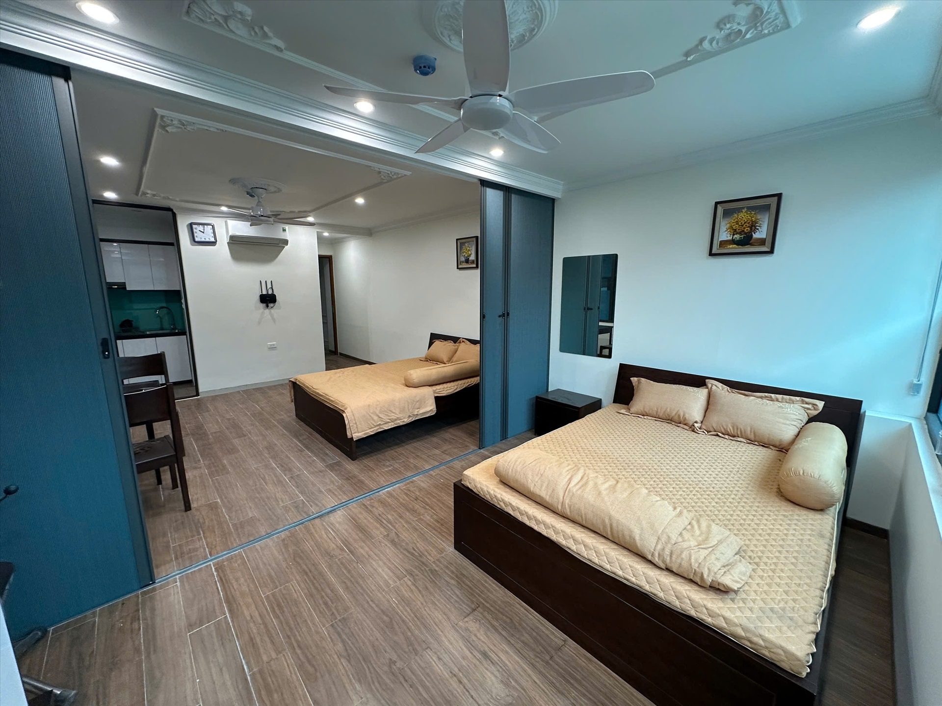 Phòng trọ Studio 45m2 tại NV Home Mỹ Đình - Nam Từ Liêm - Phòng ngủ