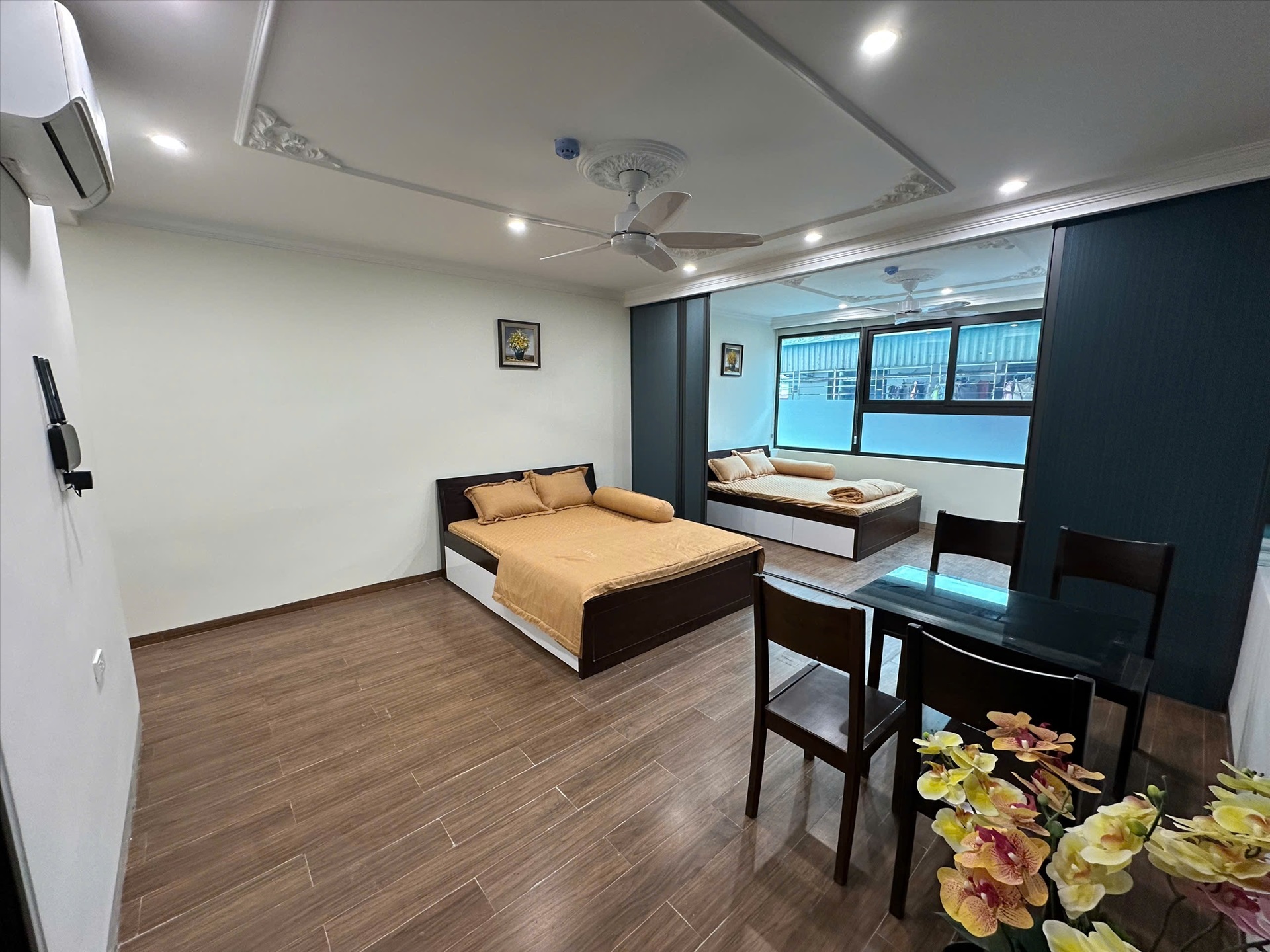 Phòng trọ Studio 45m2 tại NV Home Mỹ Đình - Nam Từ Liêm - Phòng ngủ